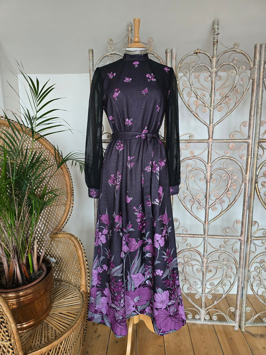 Vintage 70s lurex maxi dress