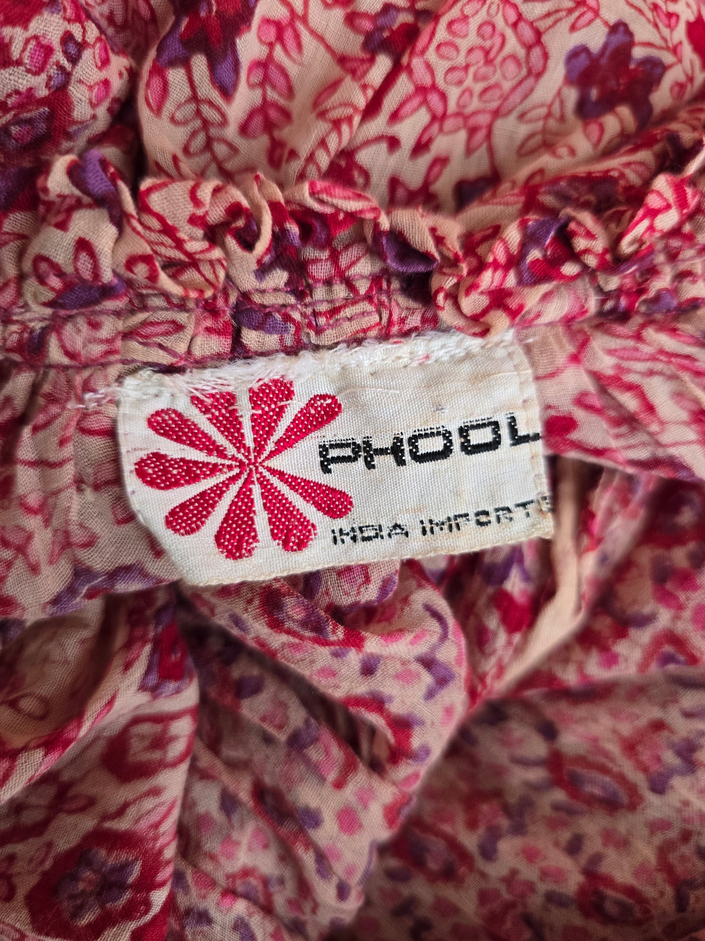 Vintage phool Indian cotton maxi dress