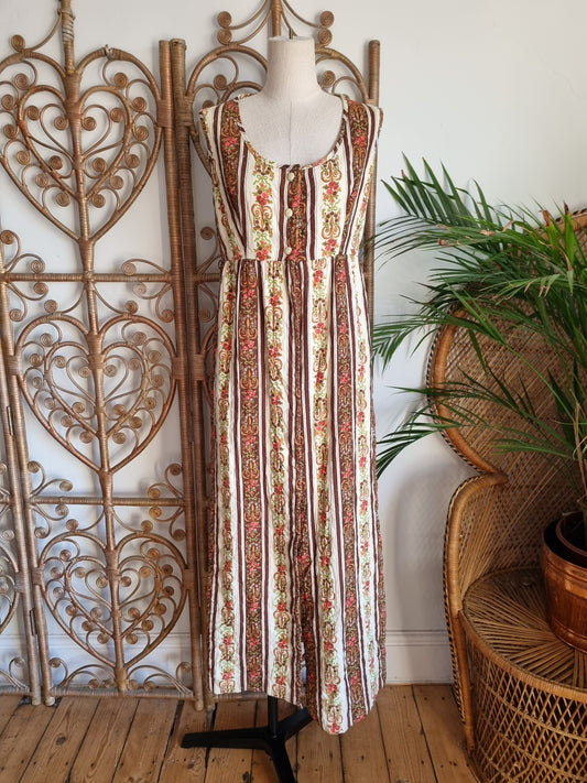 Vintage quilted maxi dress