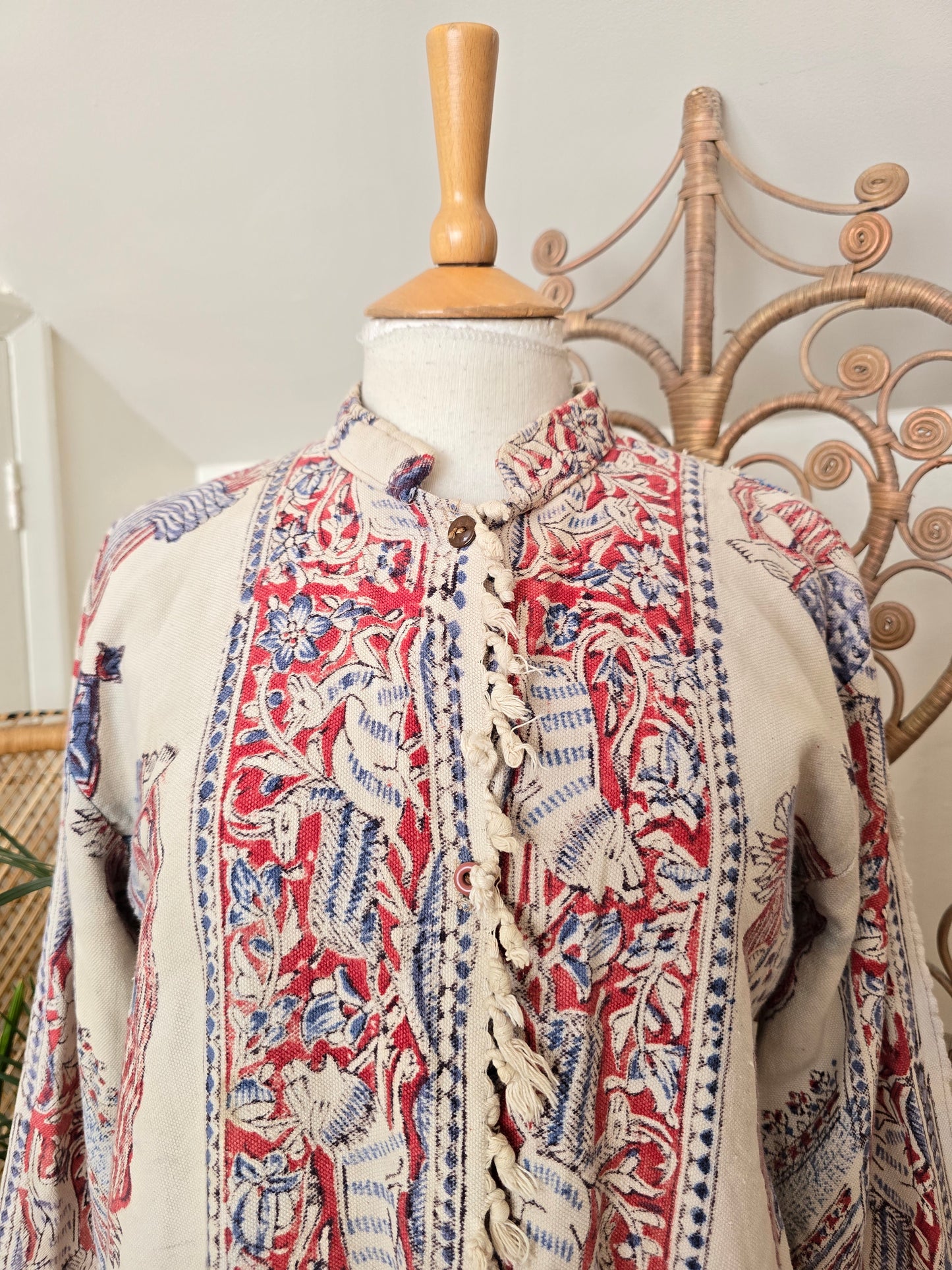 Vintage cotton ethnic tunic jacket