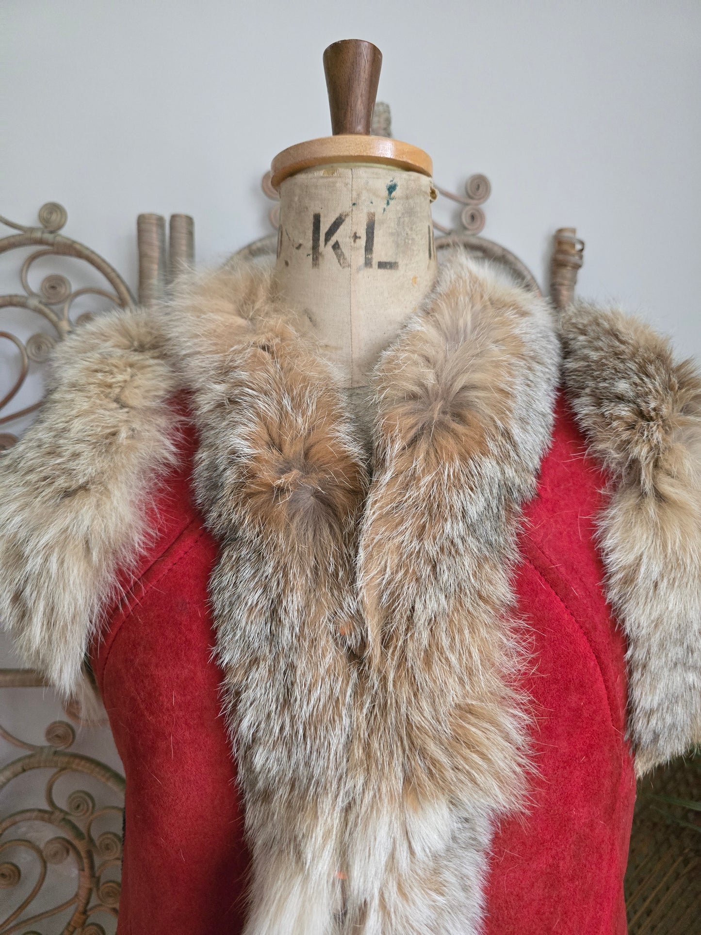 Vintage sheepskin waistcoat