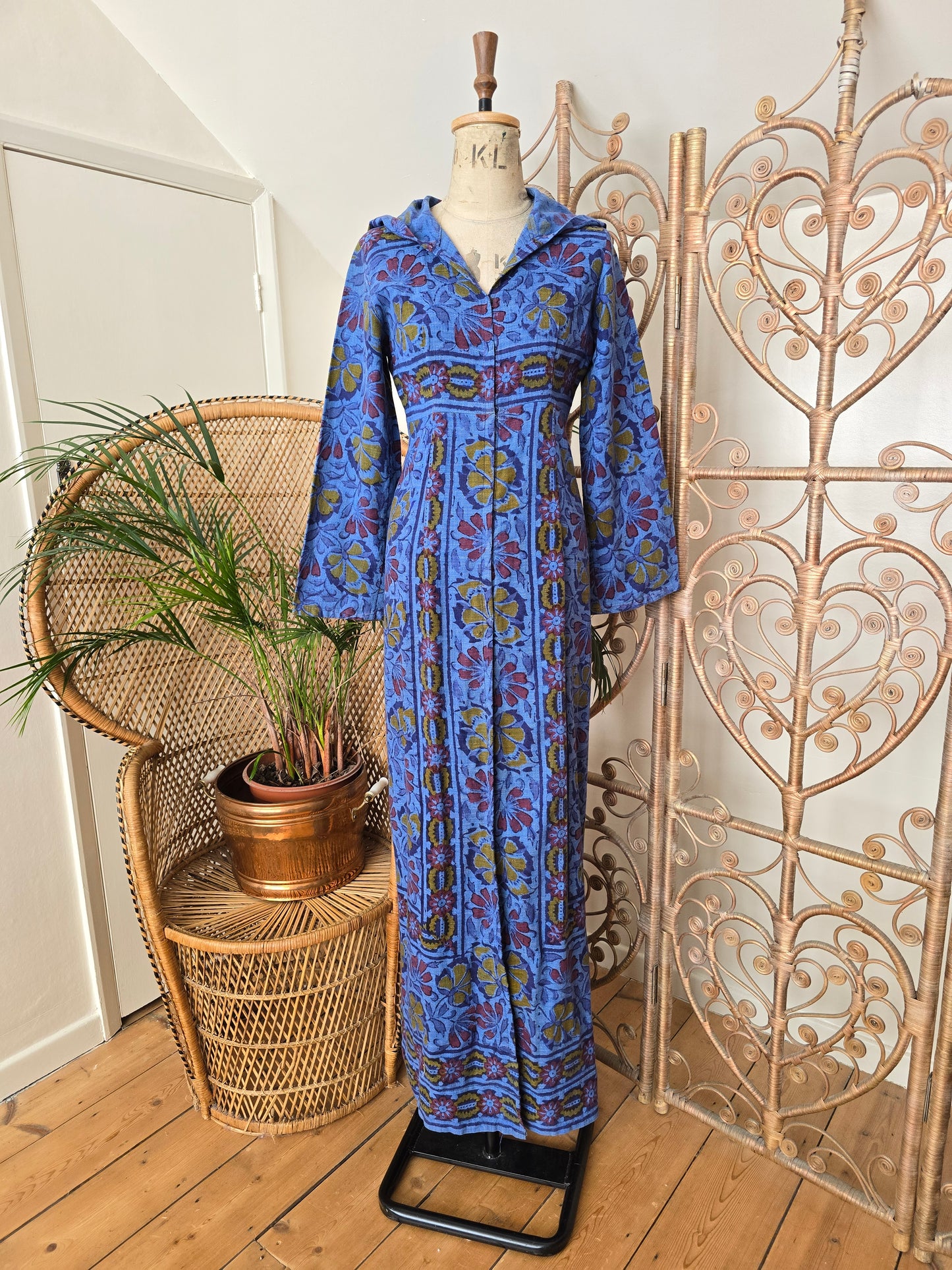 Vintage Indian cotton jacket dress
