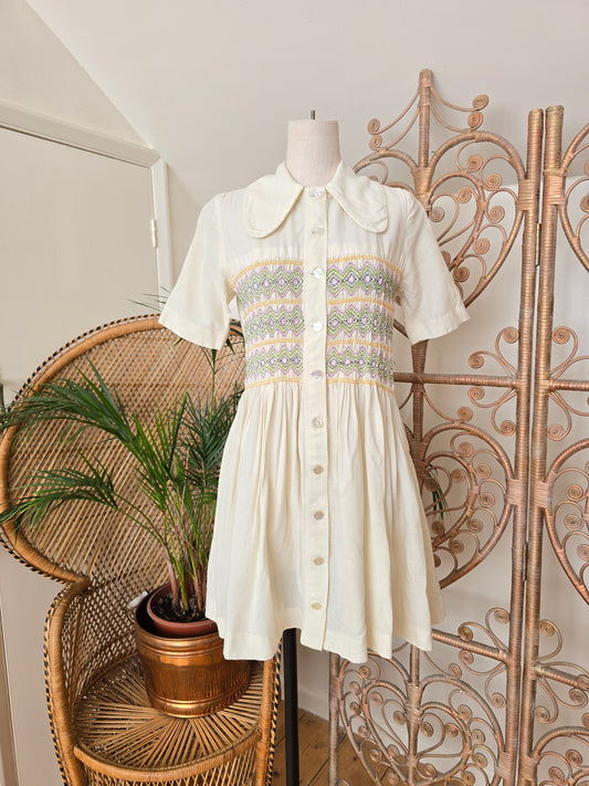 Vintage shirring 60s dress
