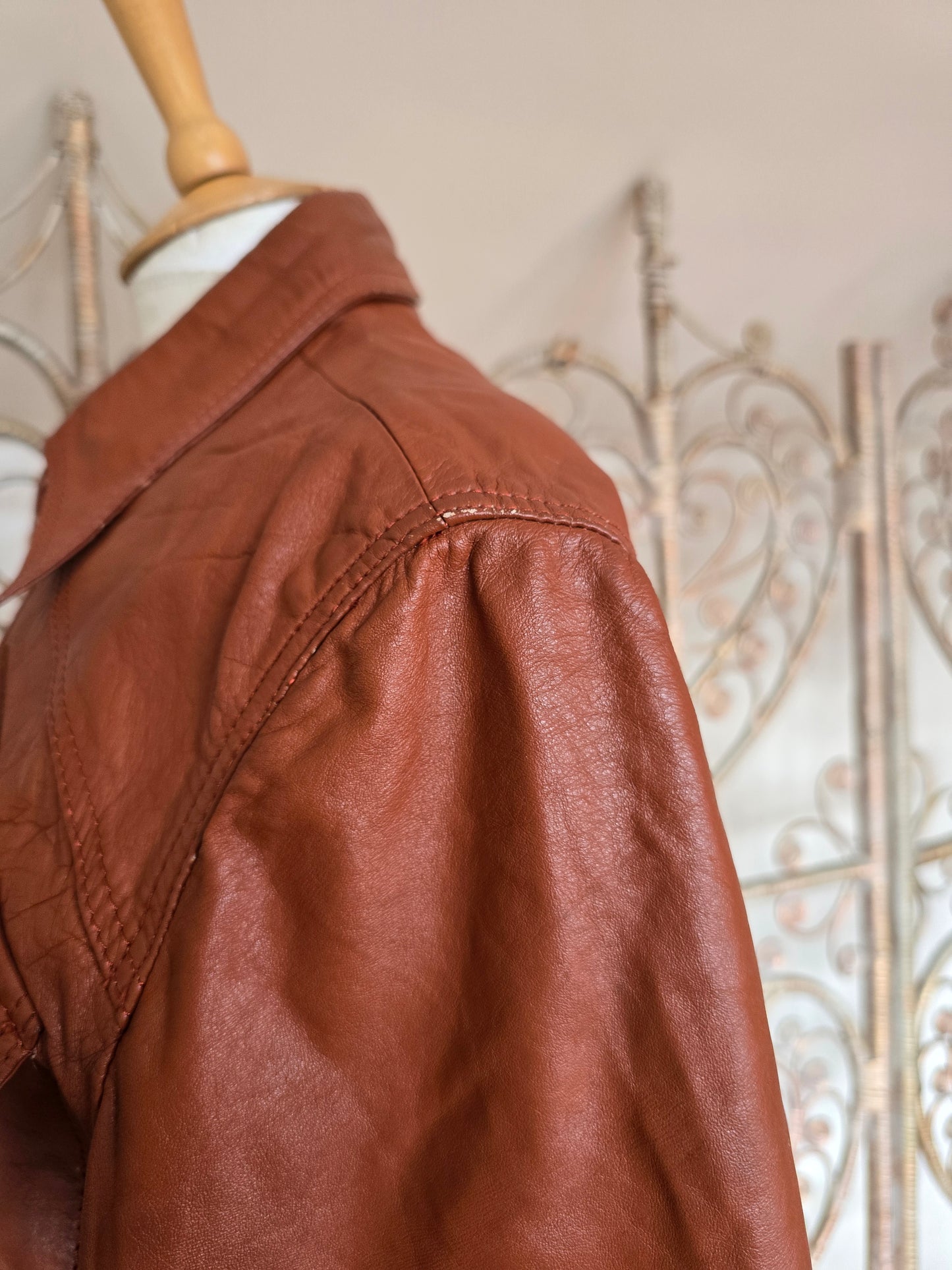 Vintage 60s leather jacket unisex
