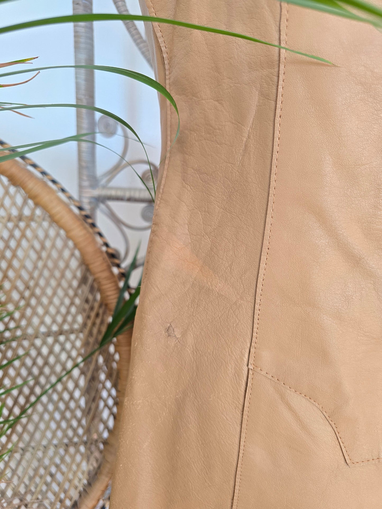 Vintage 60s leather dress