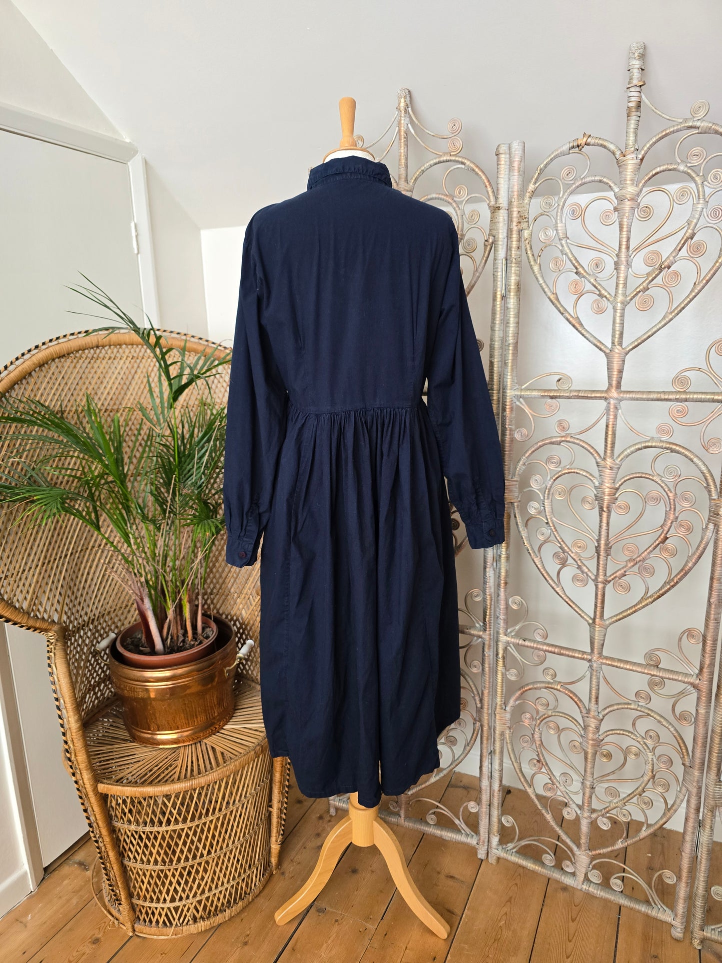 Vintage Monsoon shirring smock dress
