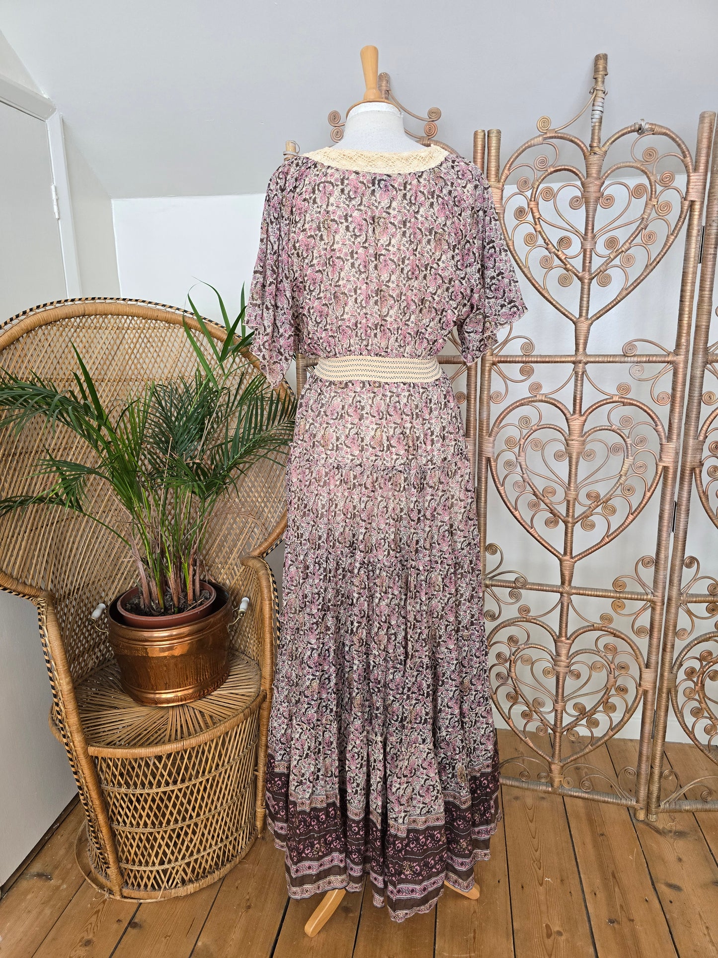 Vintage indian print maxi dress