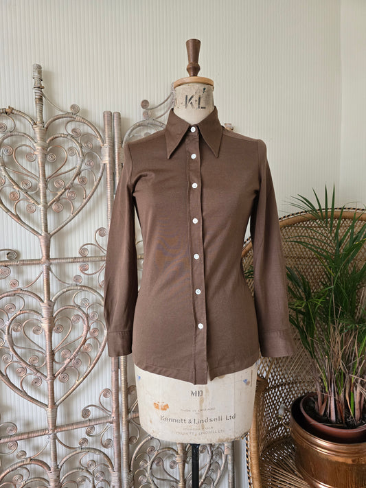 Vintage brown blouse