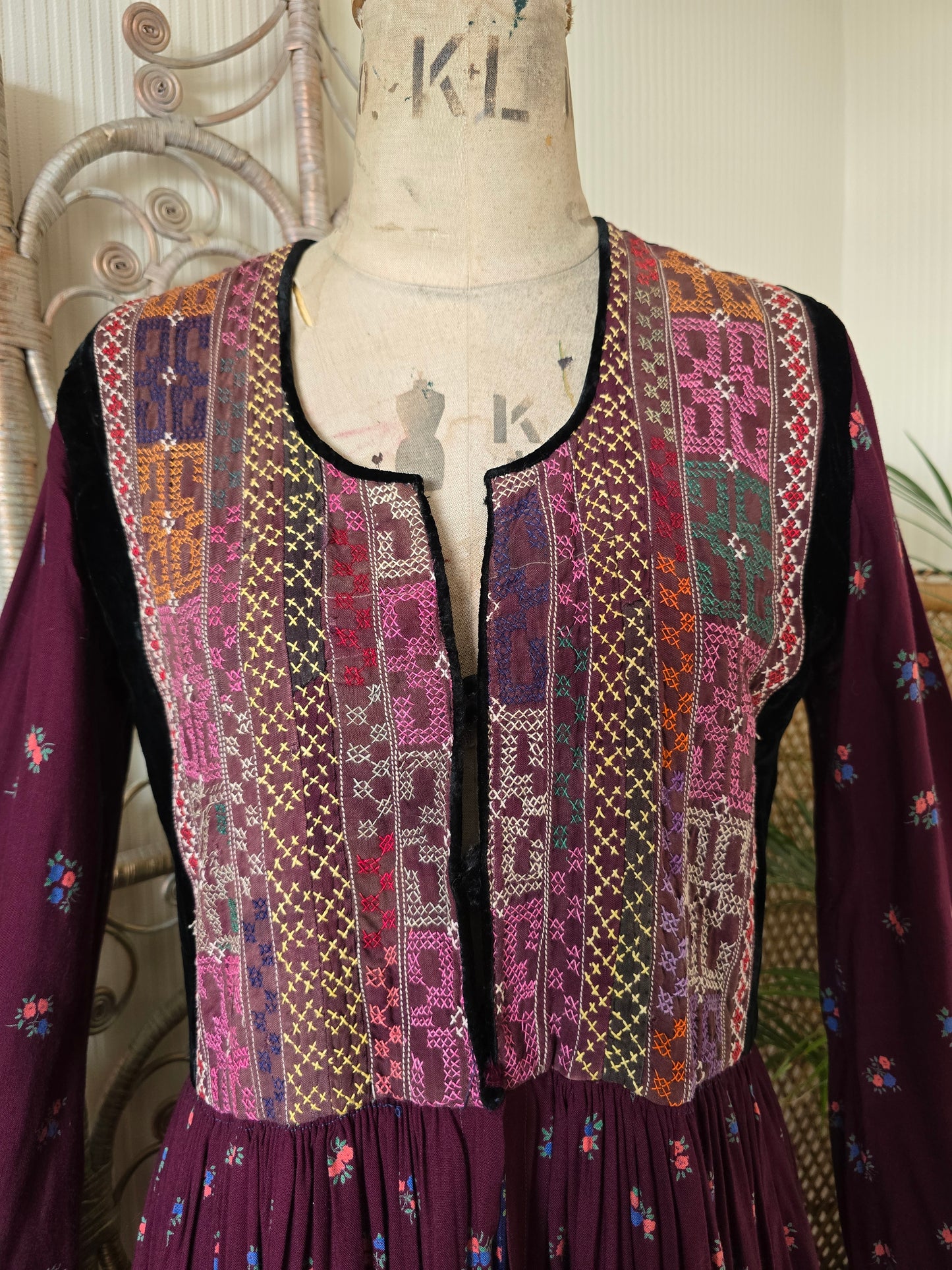 Vintage embroidered dress