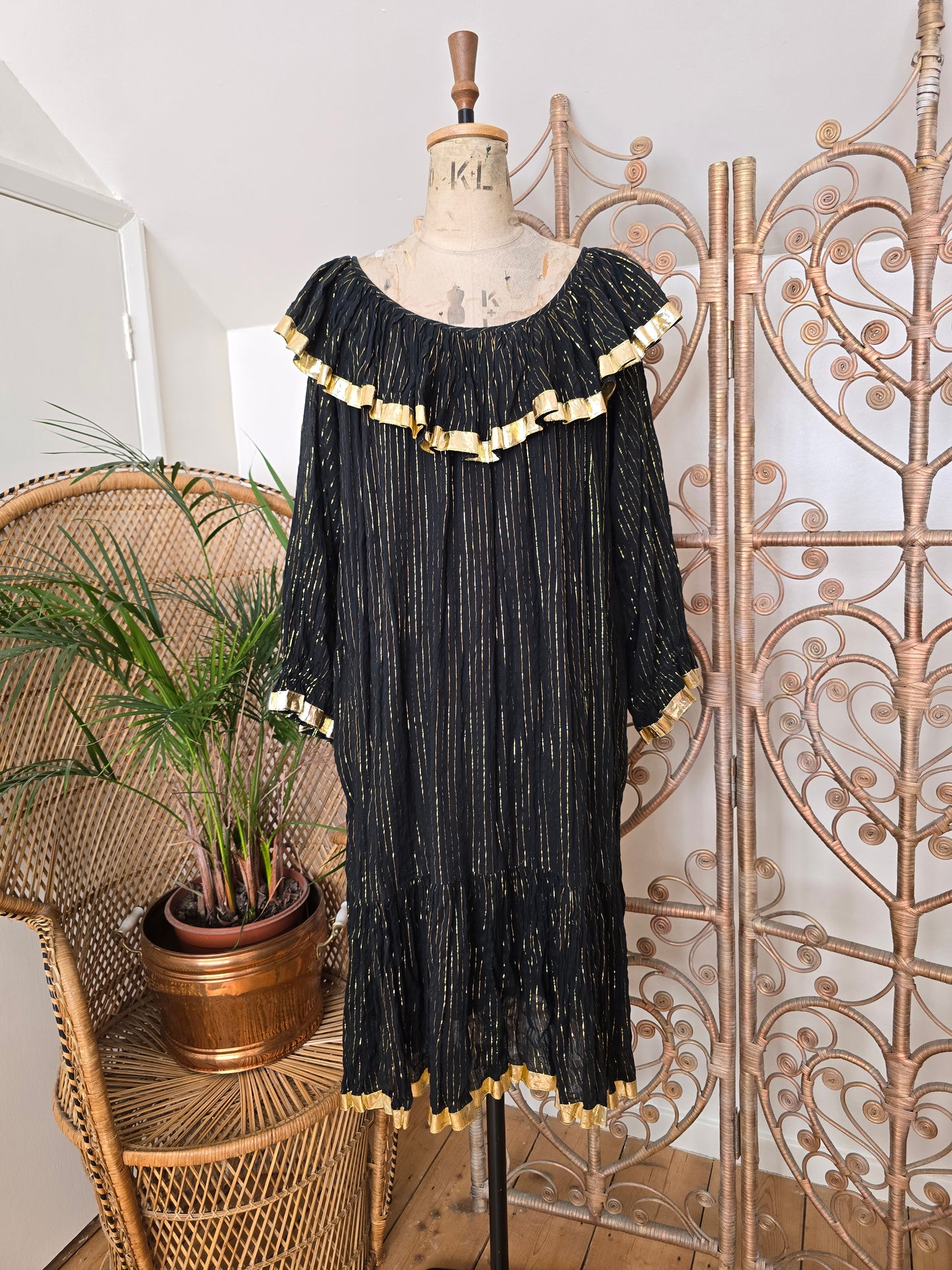 Vintage collar smock dress