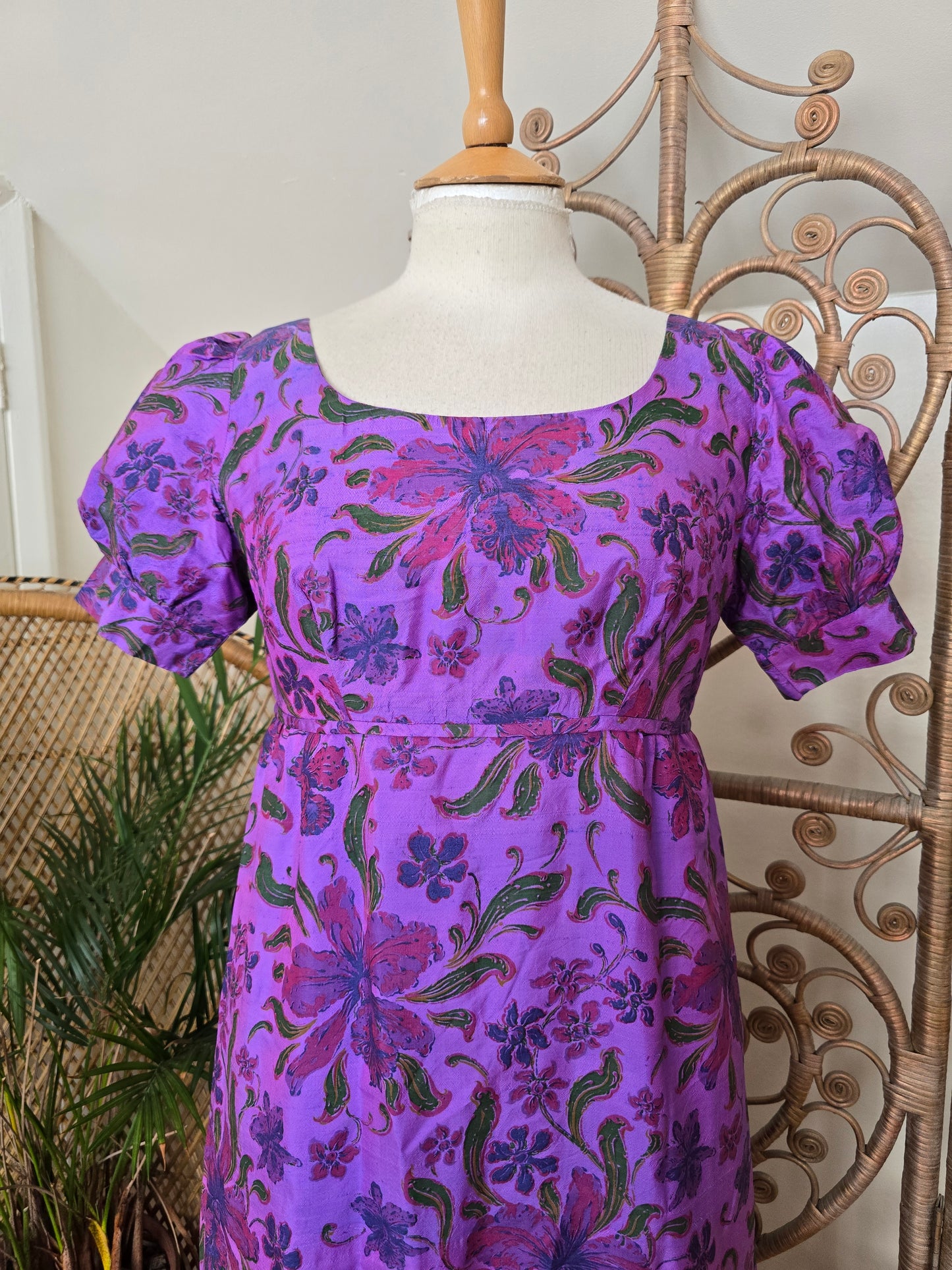 Vintage raw silk dress