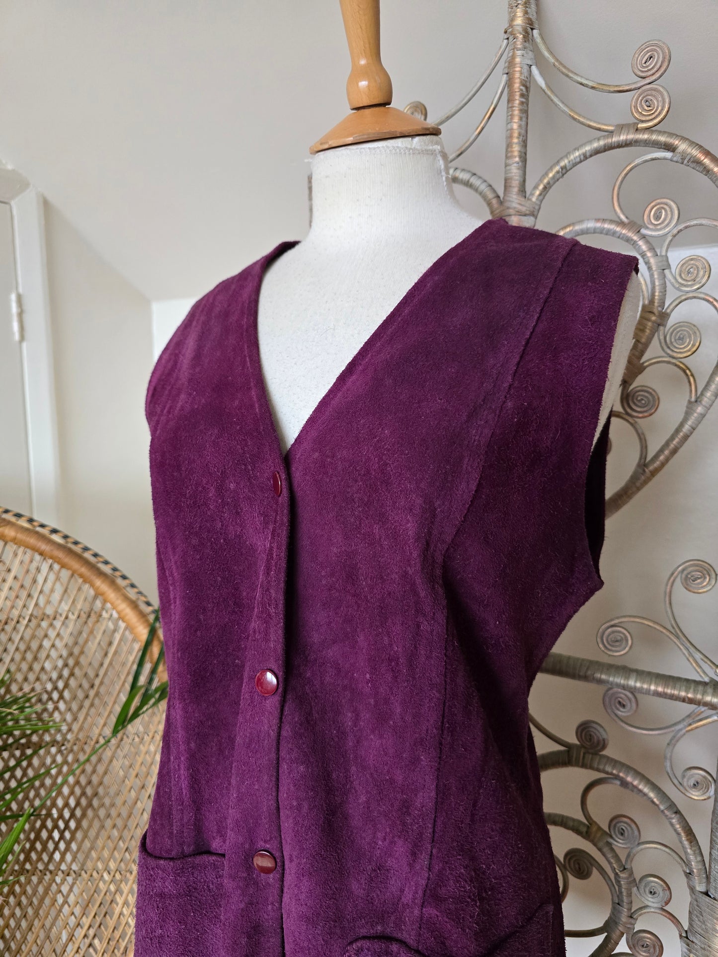 Vintage 70s suede dress