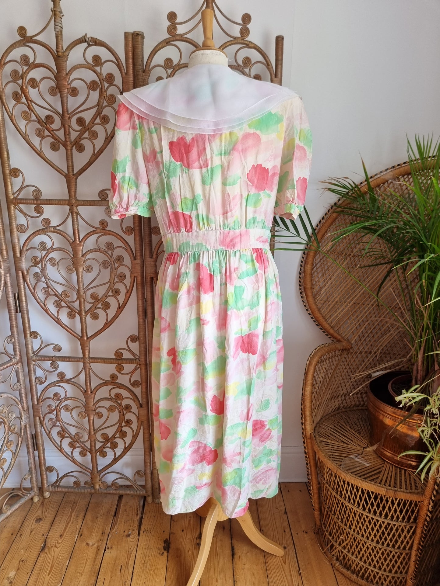 Vintage juilliard silk dress L XL