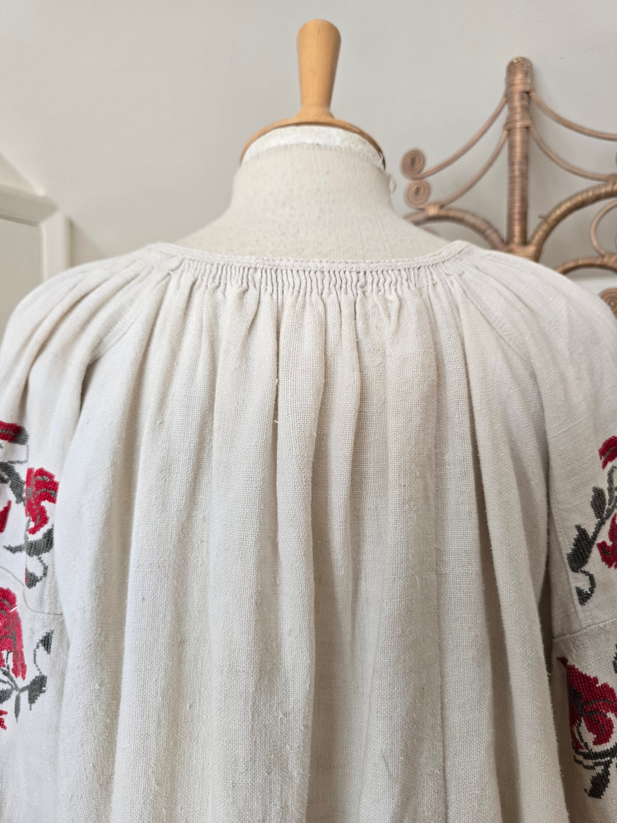 Antique Ukrainian embroidered dress