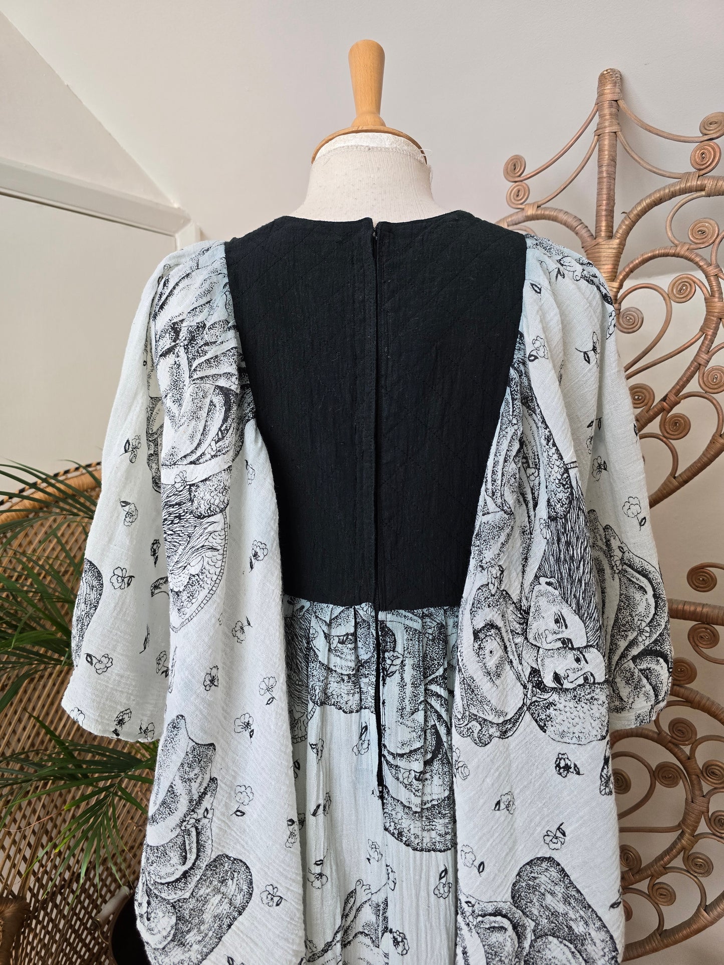 Vintage Ayesha Davar Indian cotton maxi dress