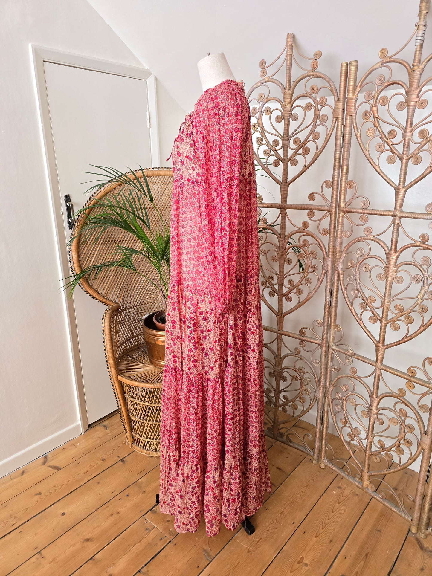 Vintage phool Indian cotton maxi dress
