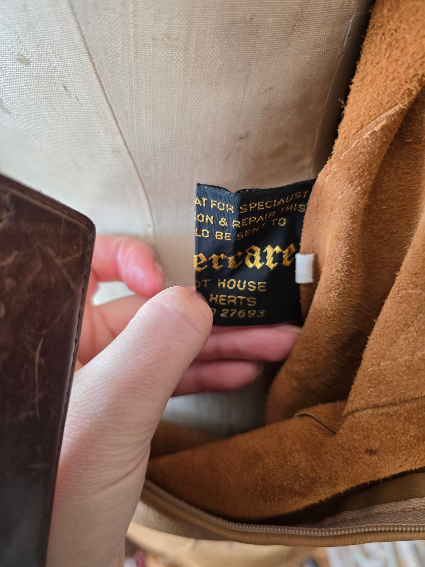 Vintage 60s leather dress