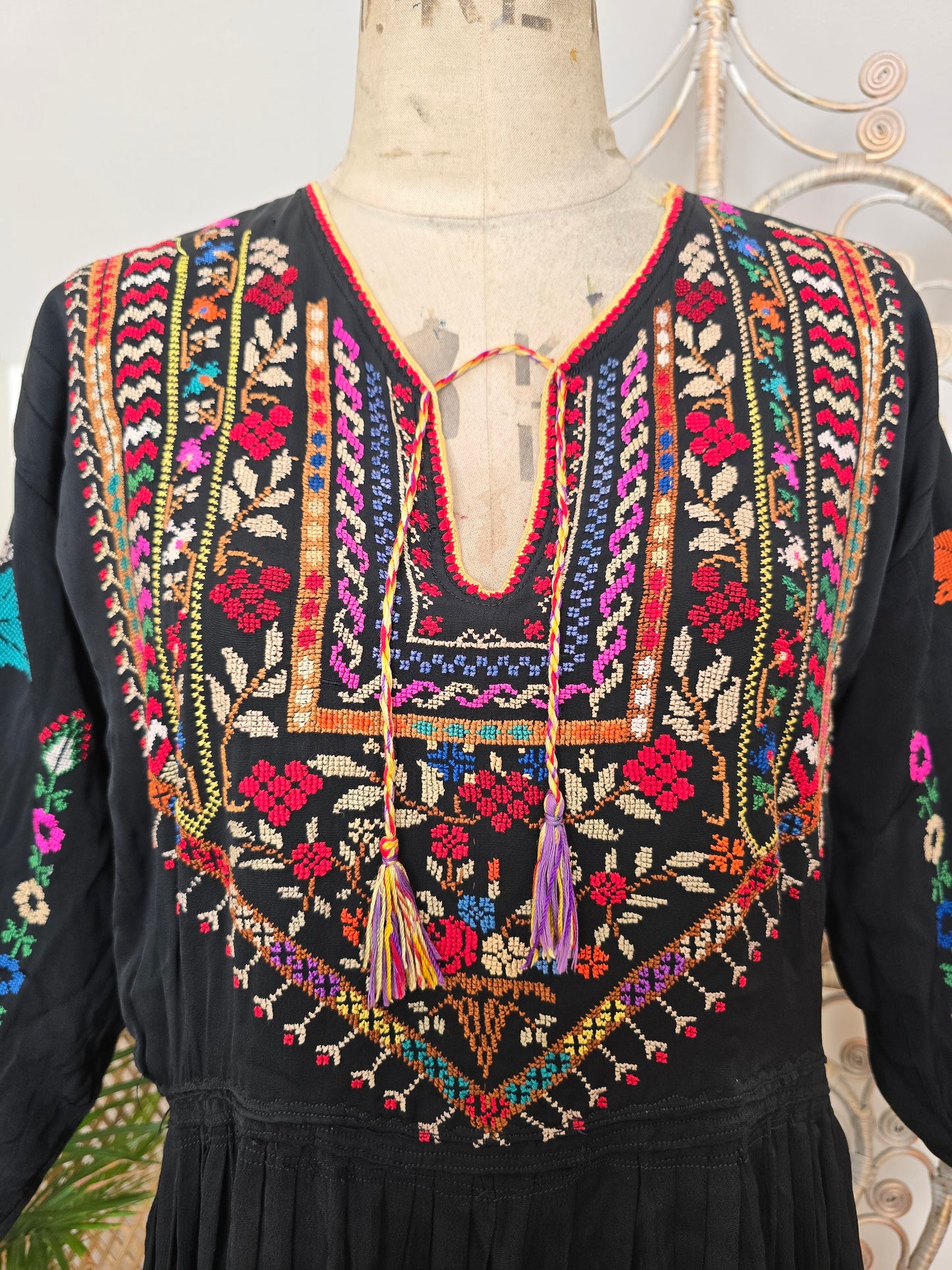 Vintage Syrian embroidered dress