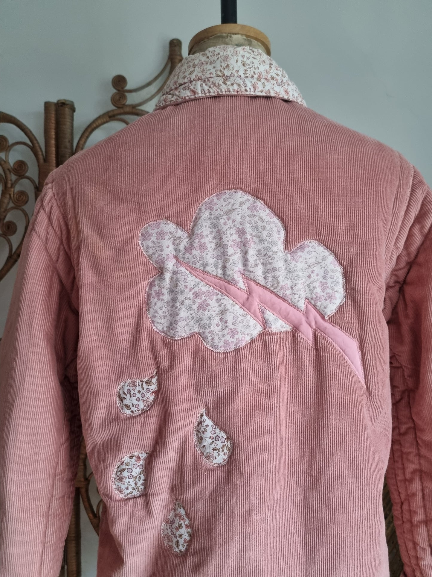 Vintage needlecord quilted cotton jacket