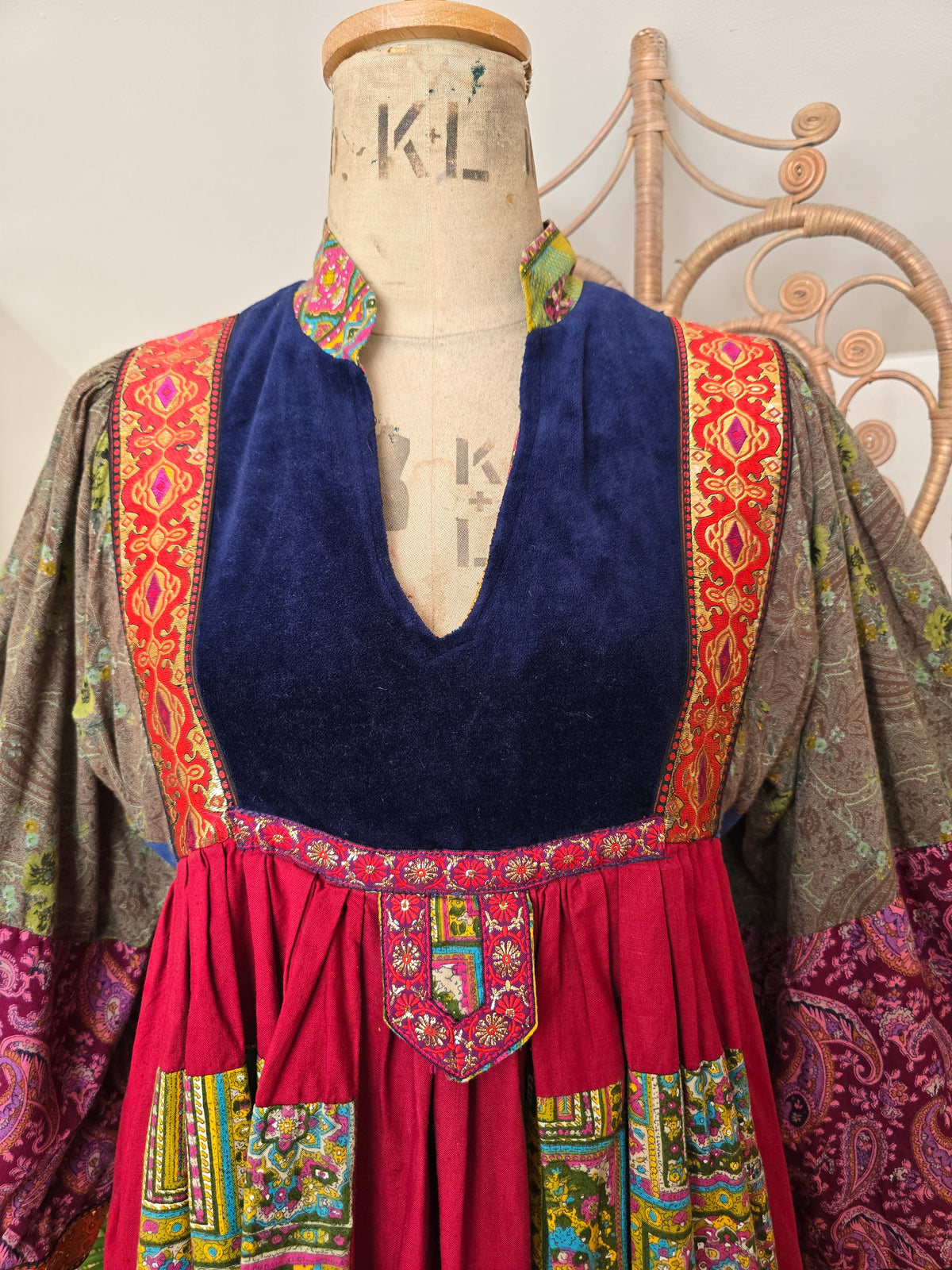 Vintage patchwork dress