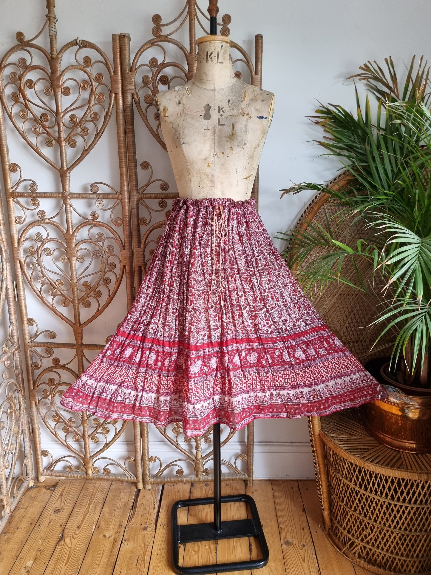 Vintage Indian midi skirt