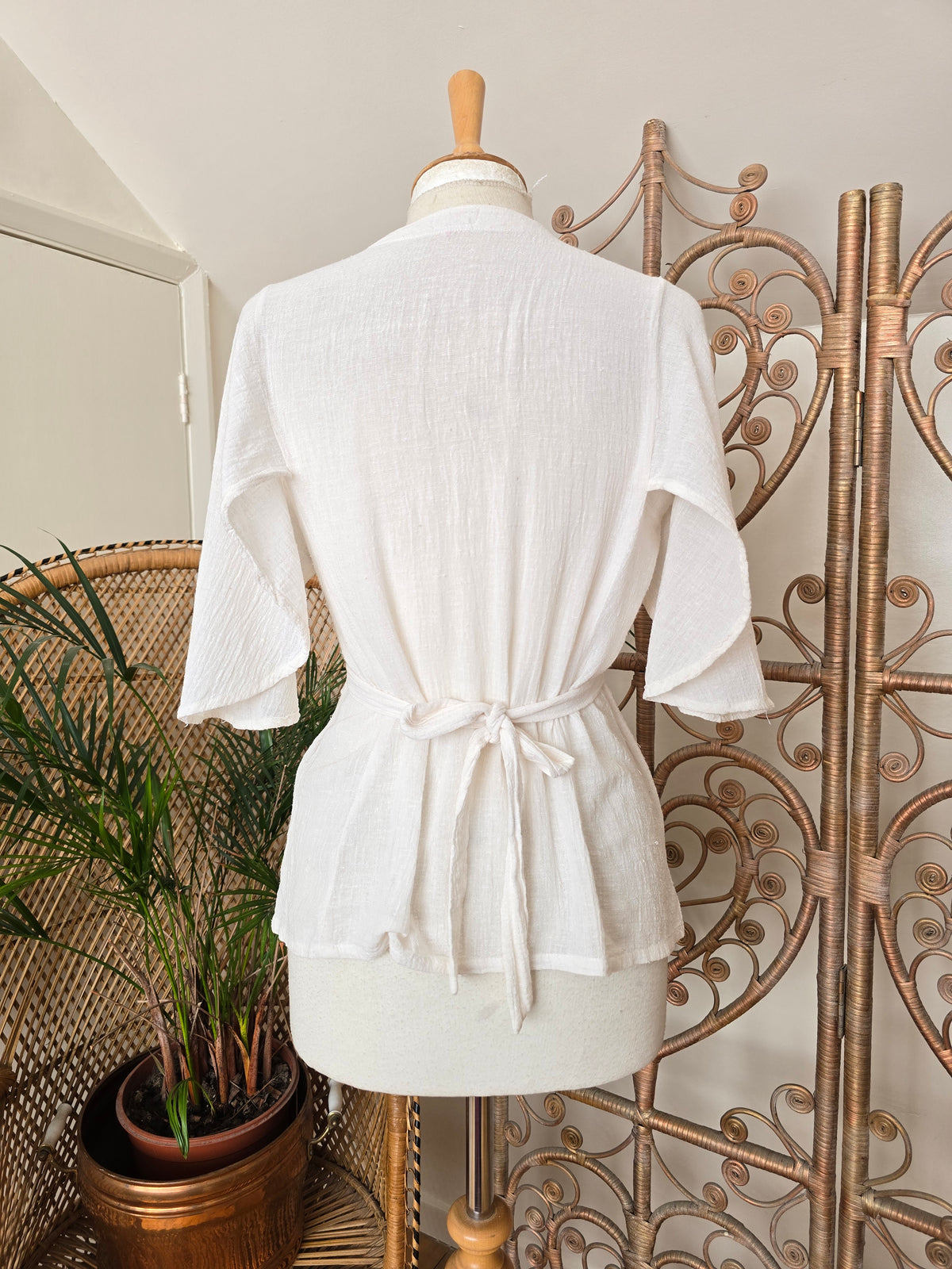 Vintage cheesecloth cotton blouse