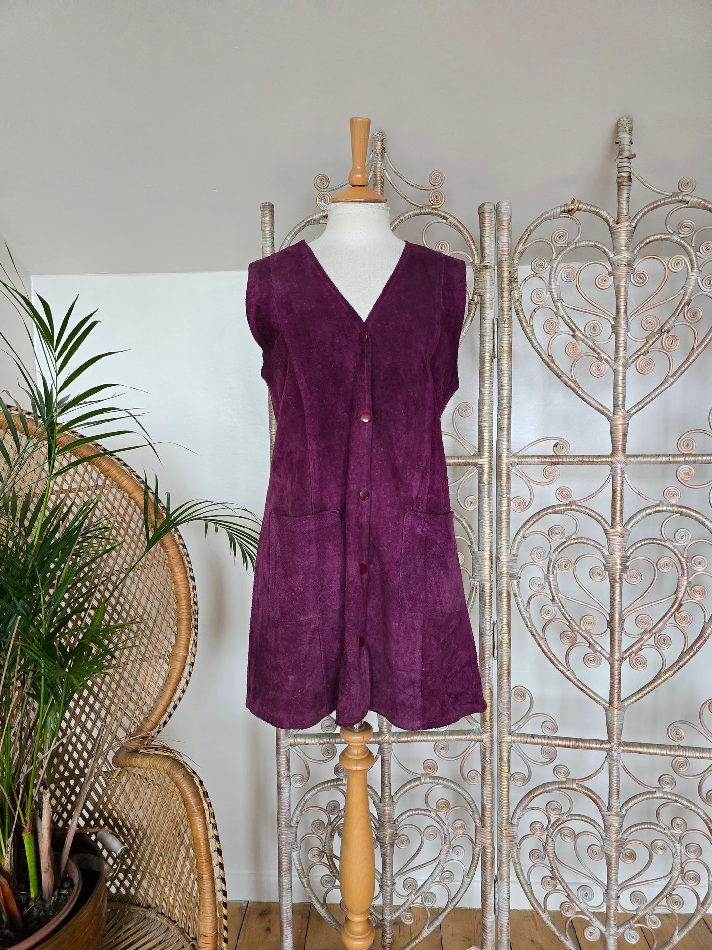 Vintage 70s suede dress