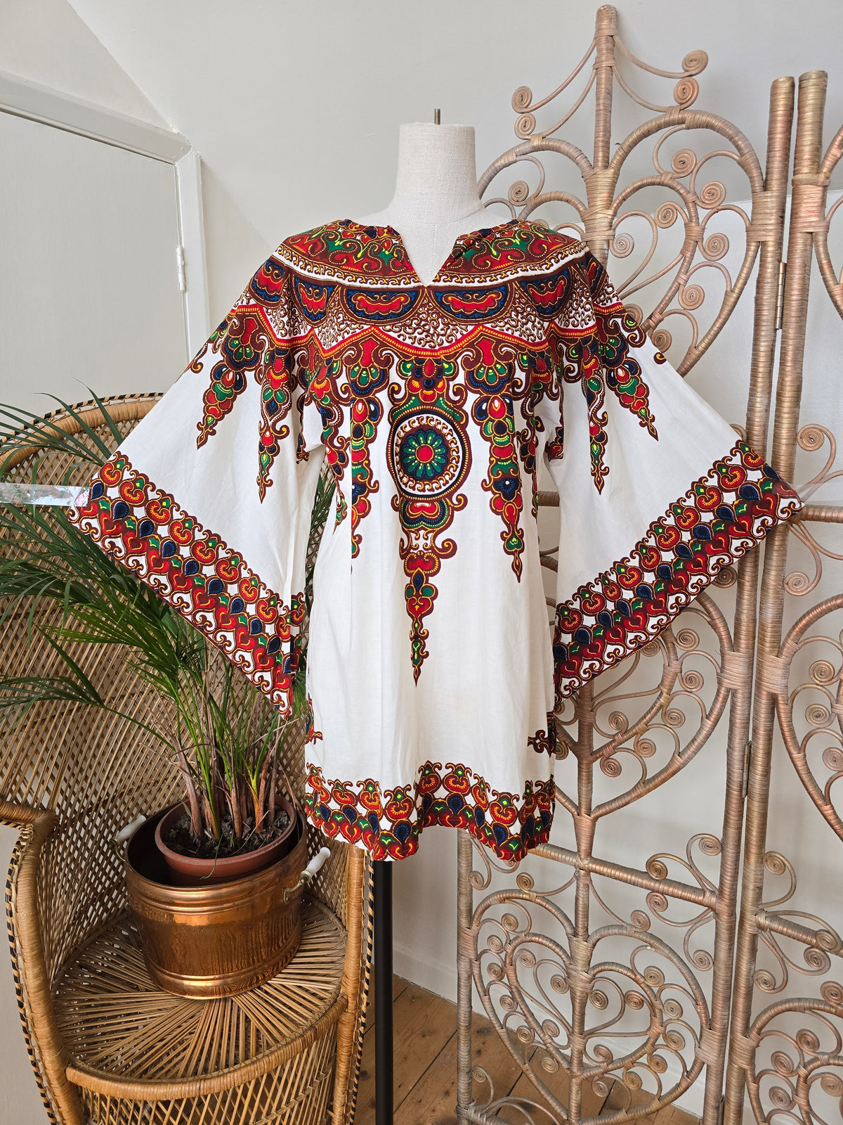 Vintage Mina of England Carnaby Street  Dashiki tunic dress