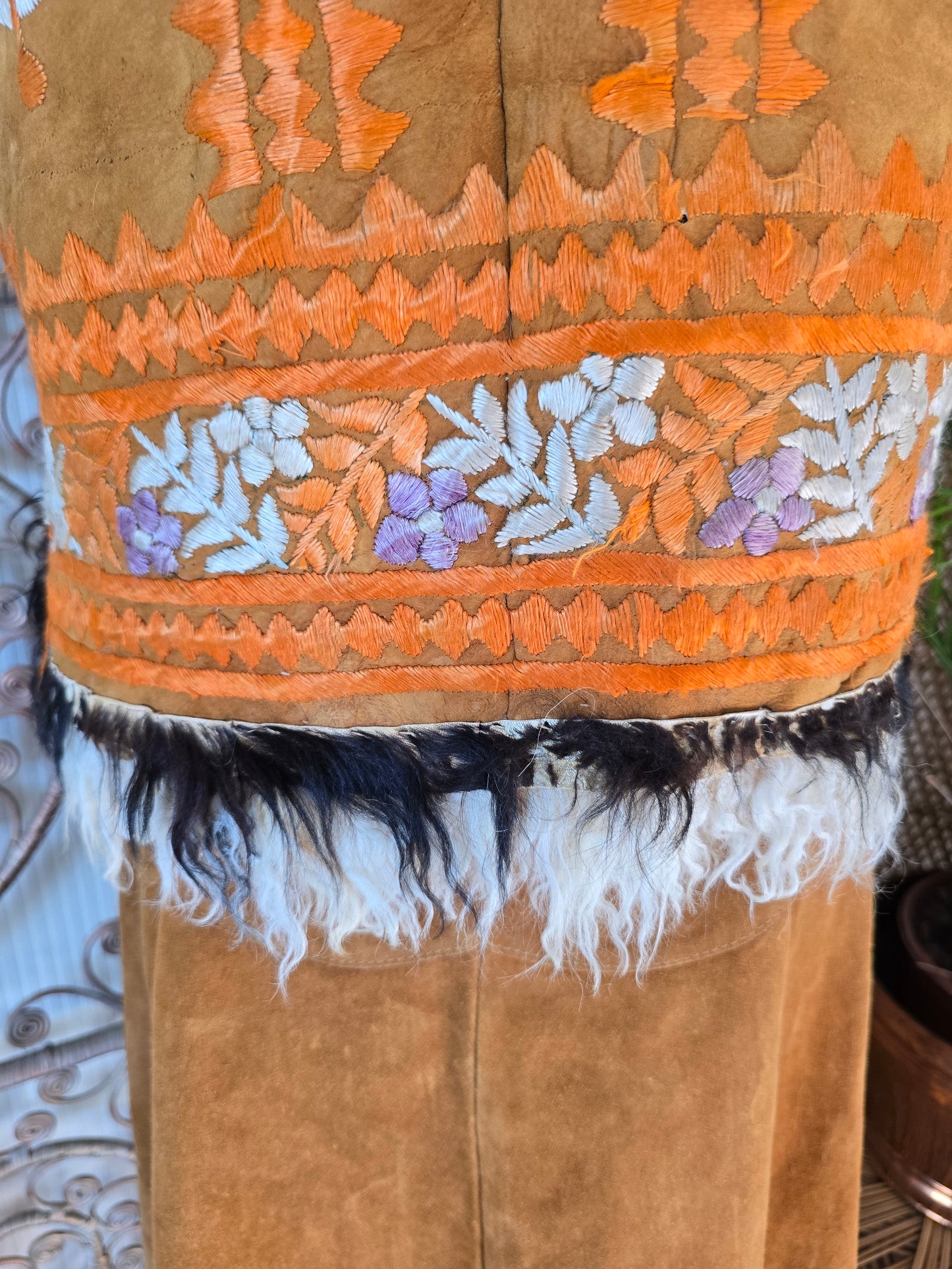 Vintage embroidered afghan waistcoat