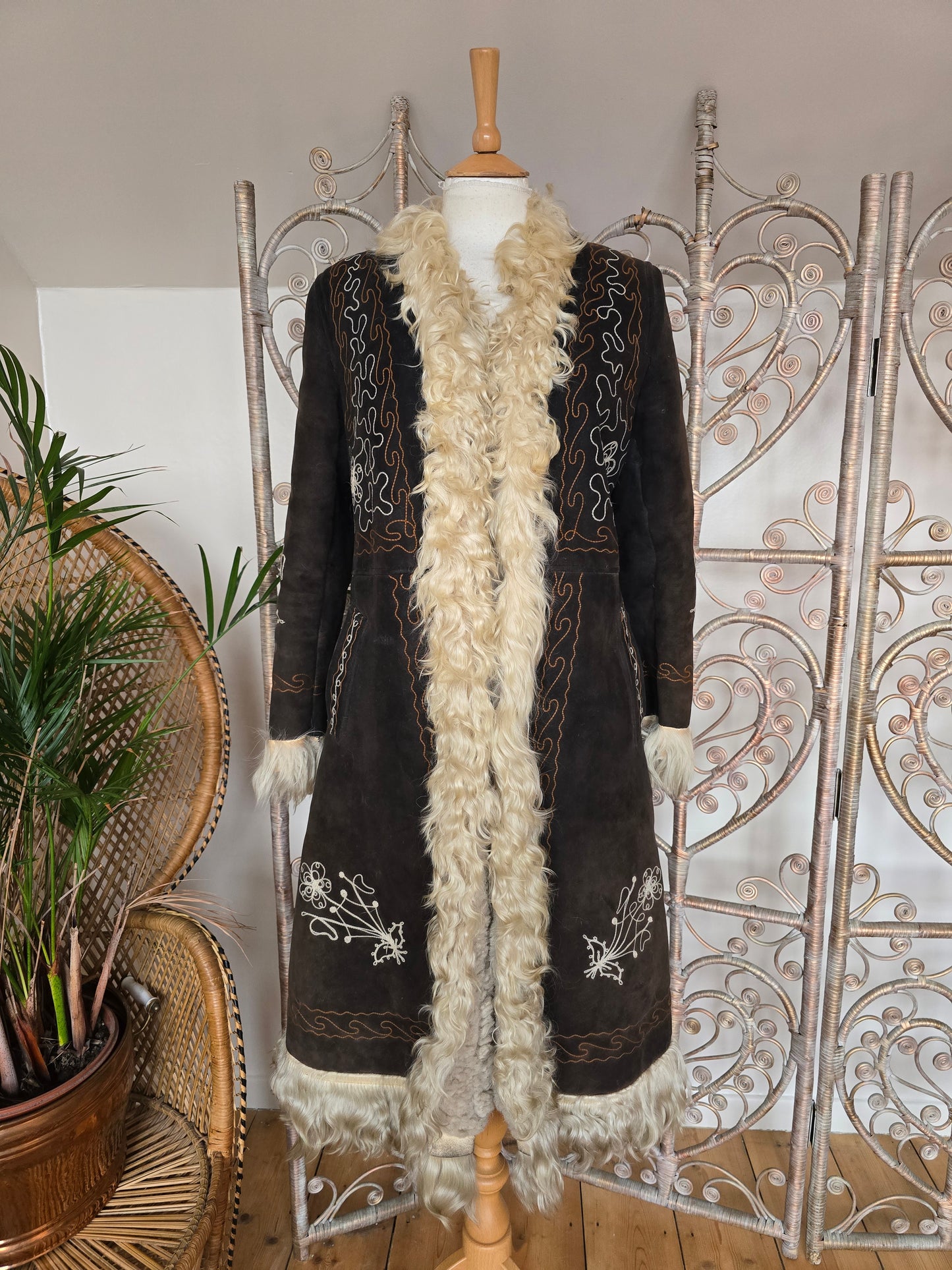 Vintage embroidered Afghan coat