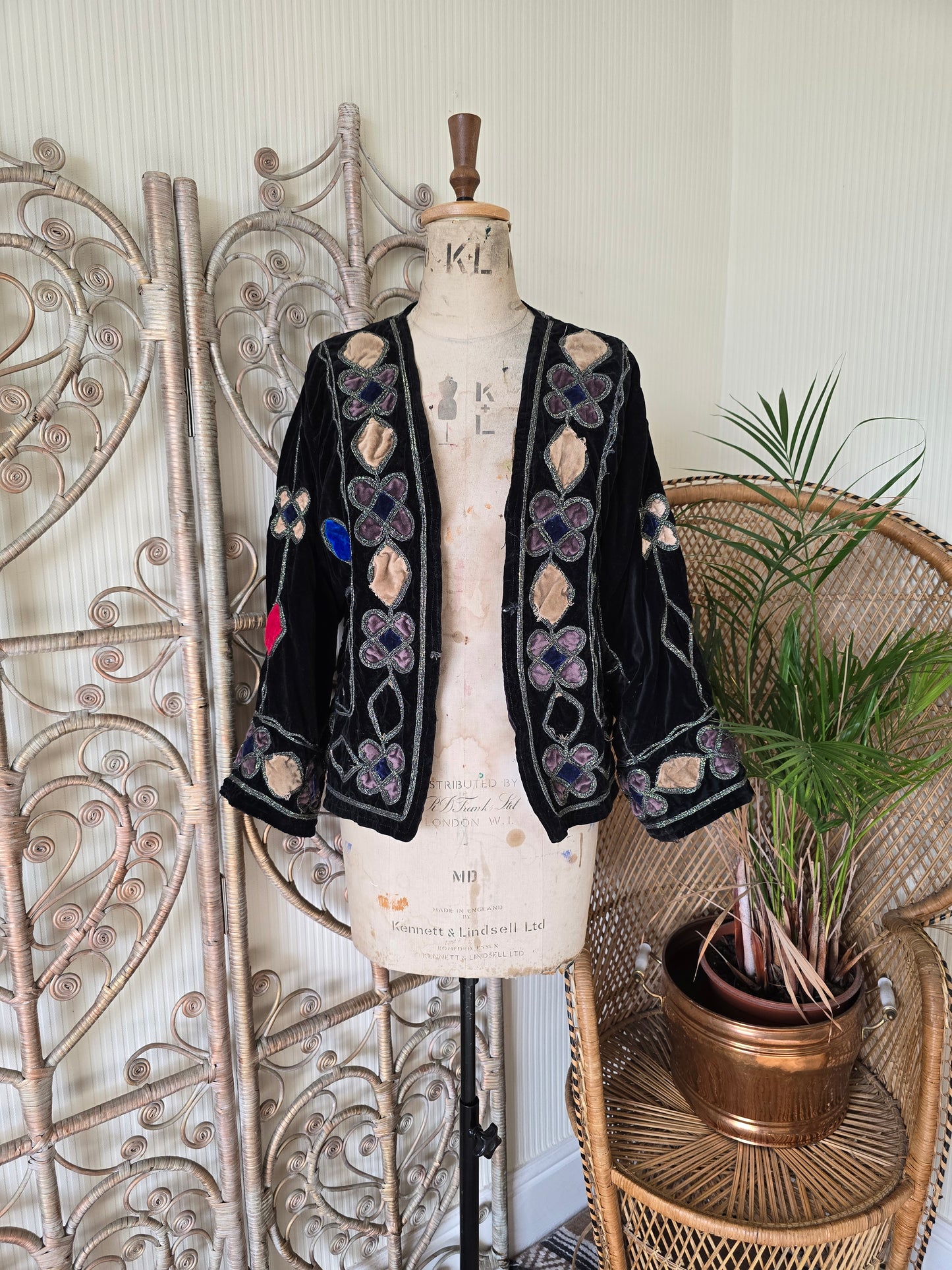 Vintage black velvet jacket
