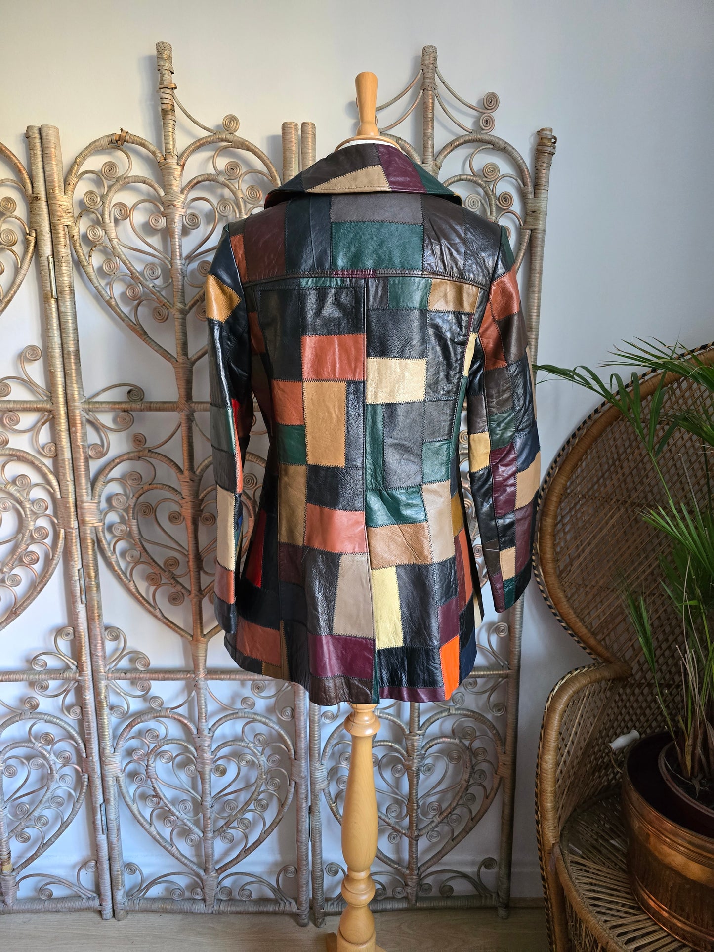 Vintage Patchwork leather jacket