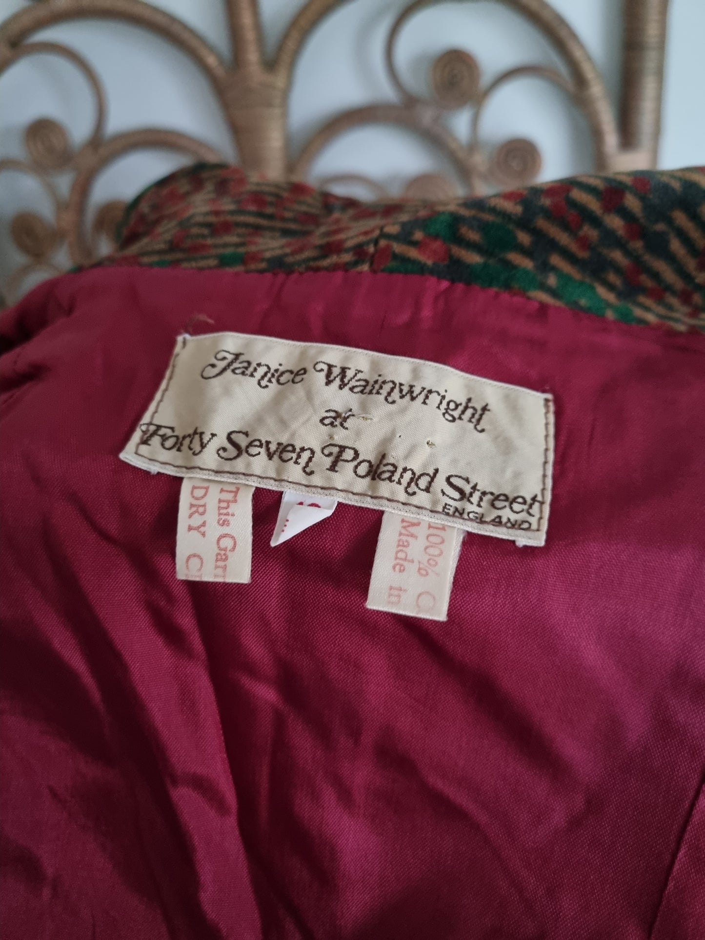 Vintage Janice Wainwright velvet jacket