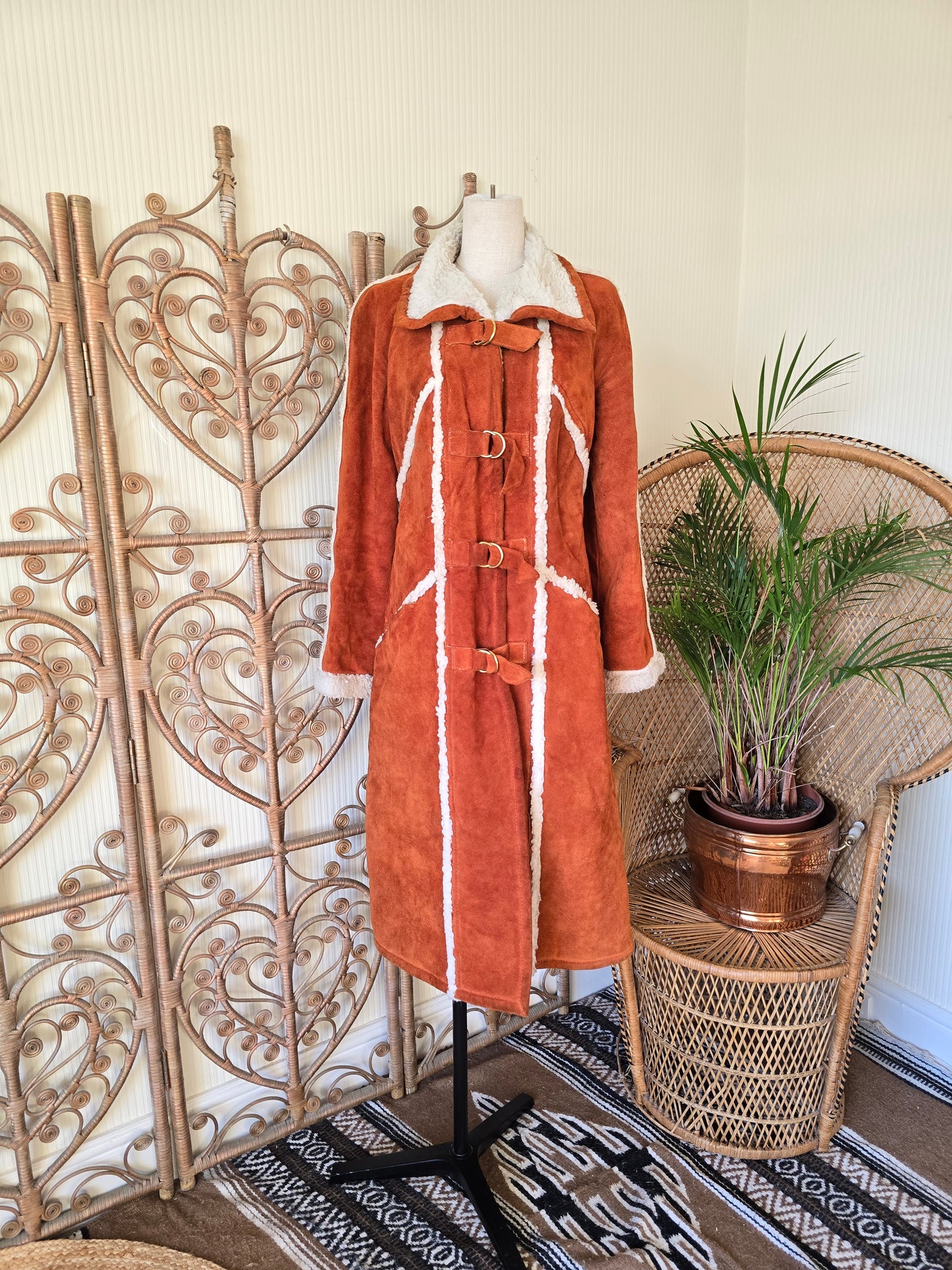 Vintage suede coat M