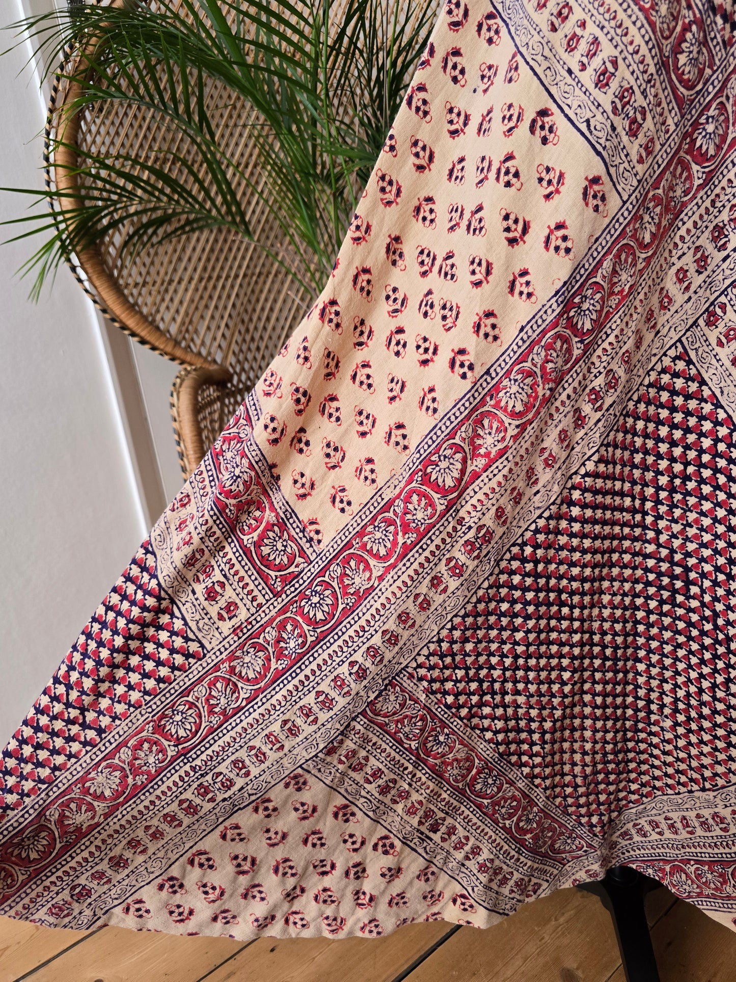 Vintage indian print 70s maxi dress