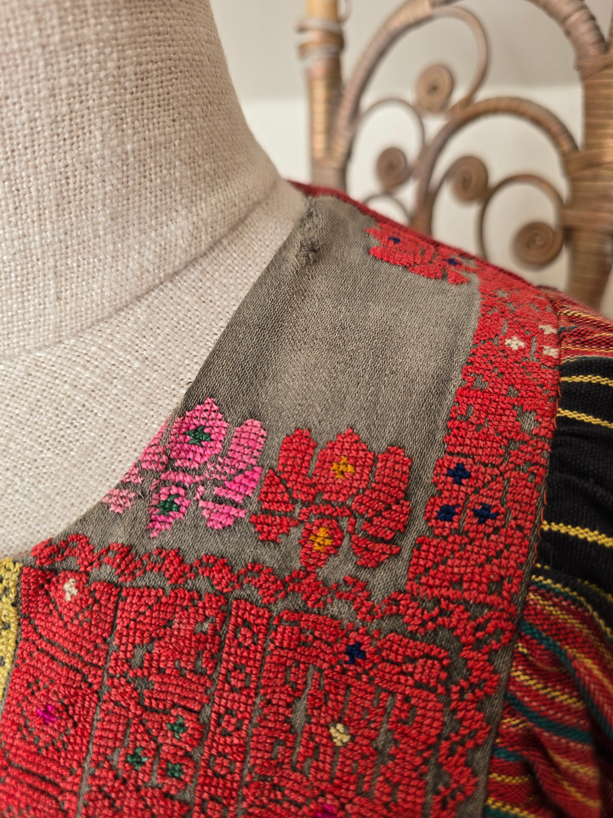 Vintage embroidered maxi dress