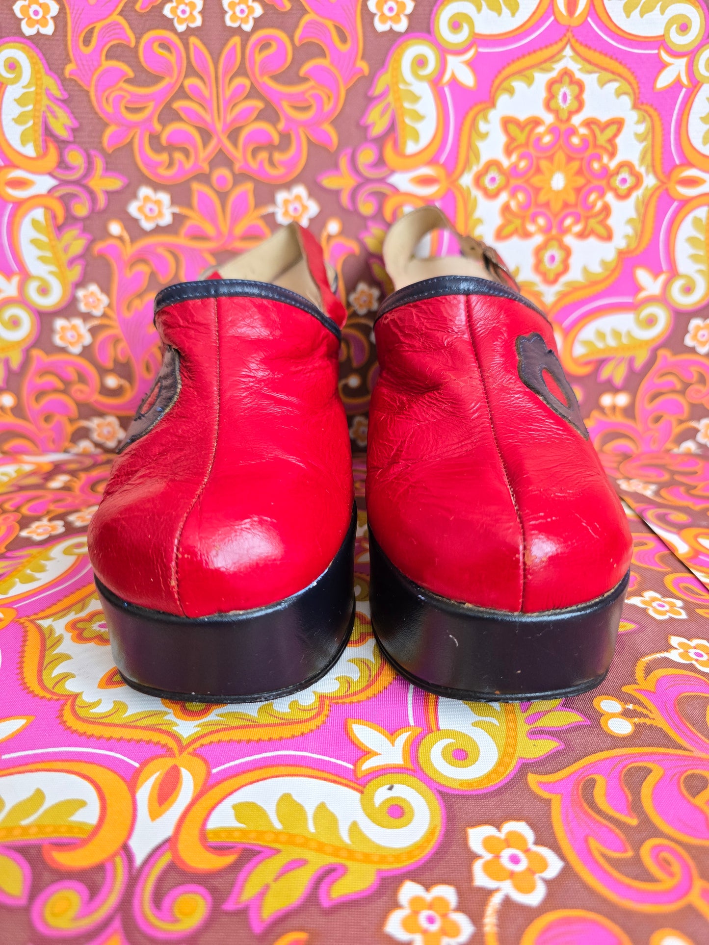 Vintage flower shoes uk size 4.5 5 Eur 37.5 38 us 6.5 7