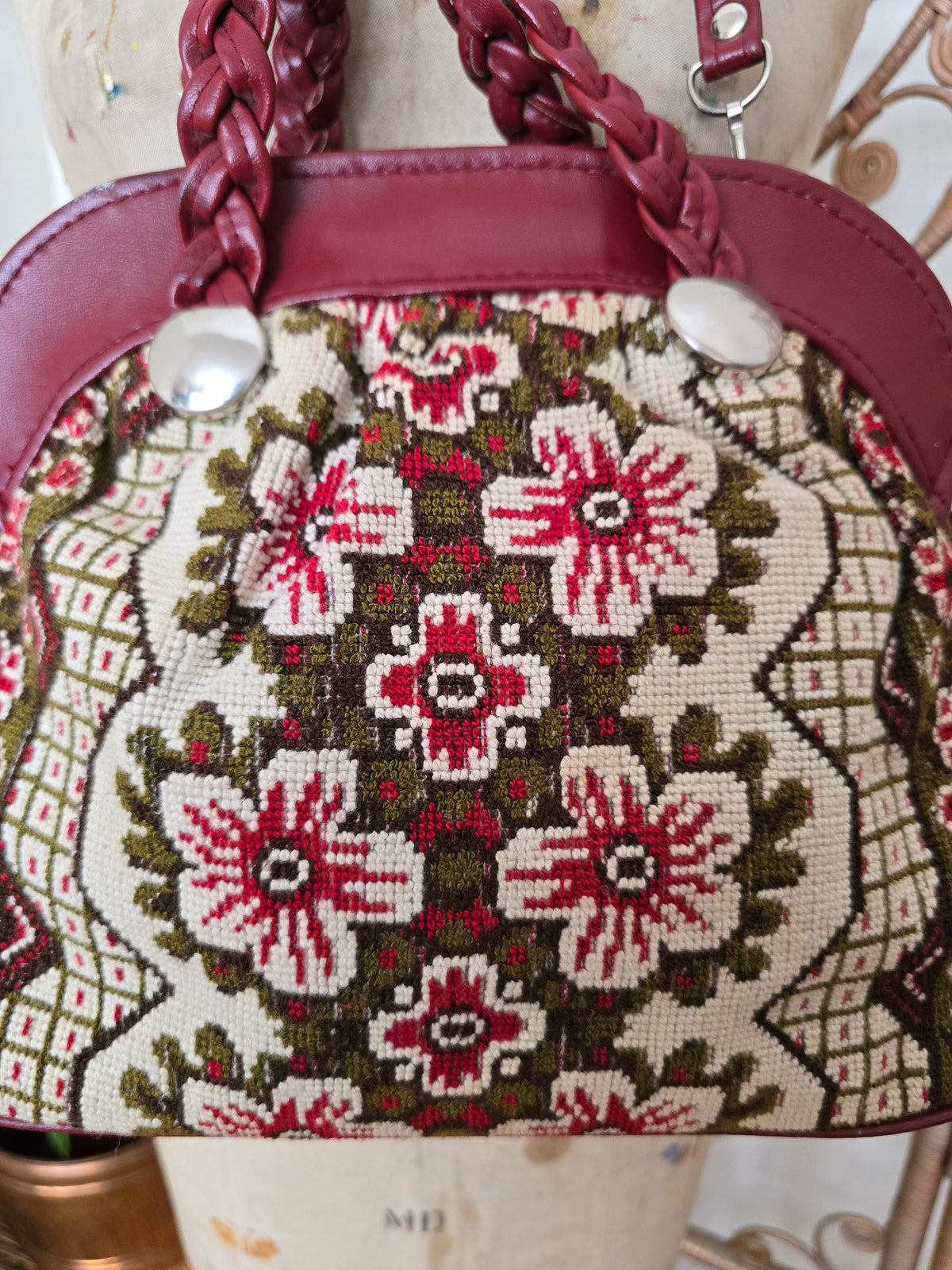 Vintage tapestry 60s bag