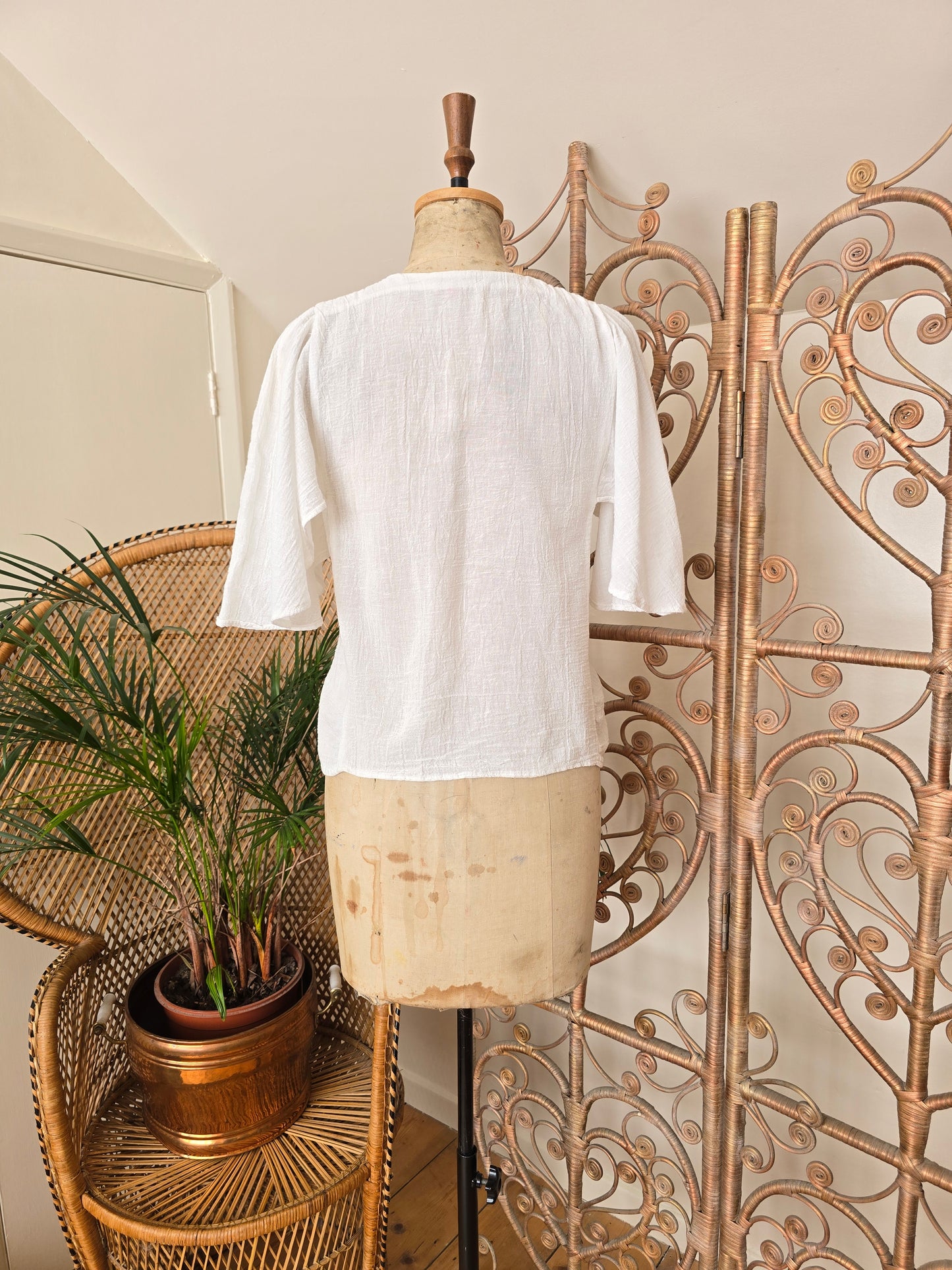 Vintage cheesecloth cotton blouse