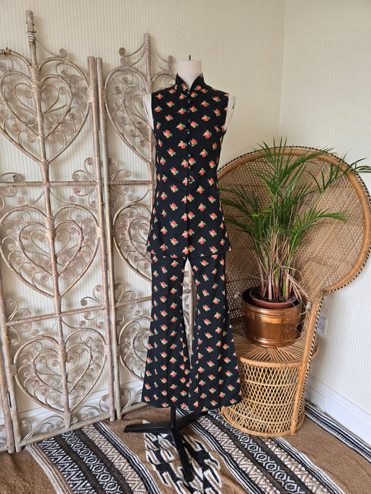 Vintage two piece blouse trousers