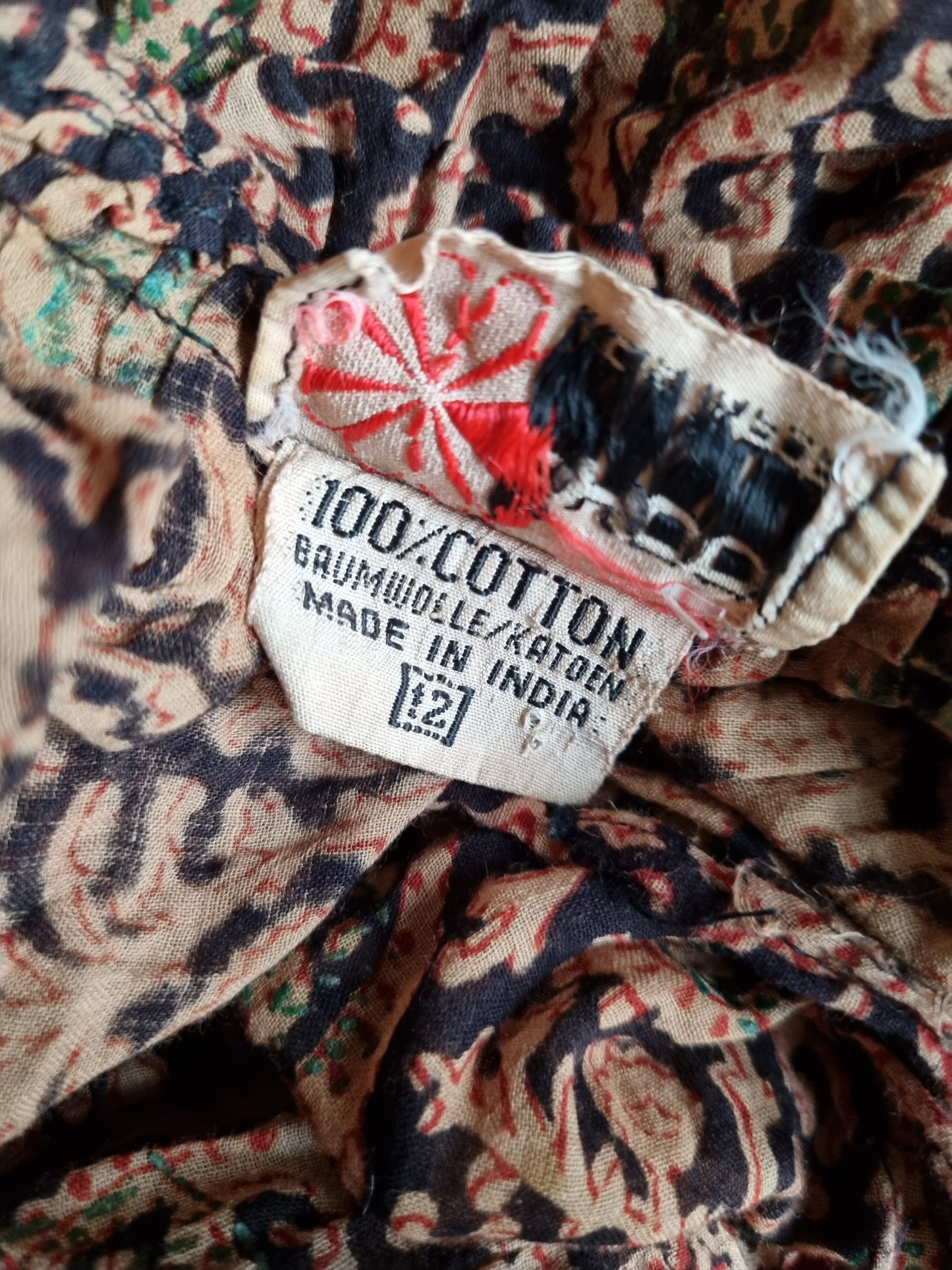 Vintage phool Indian cotton maxi dress