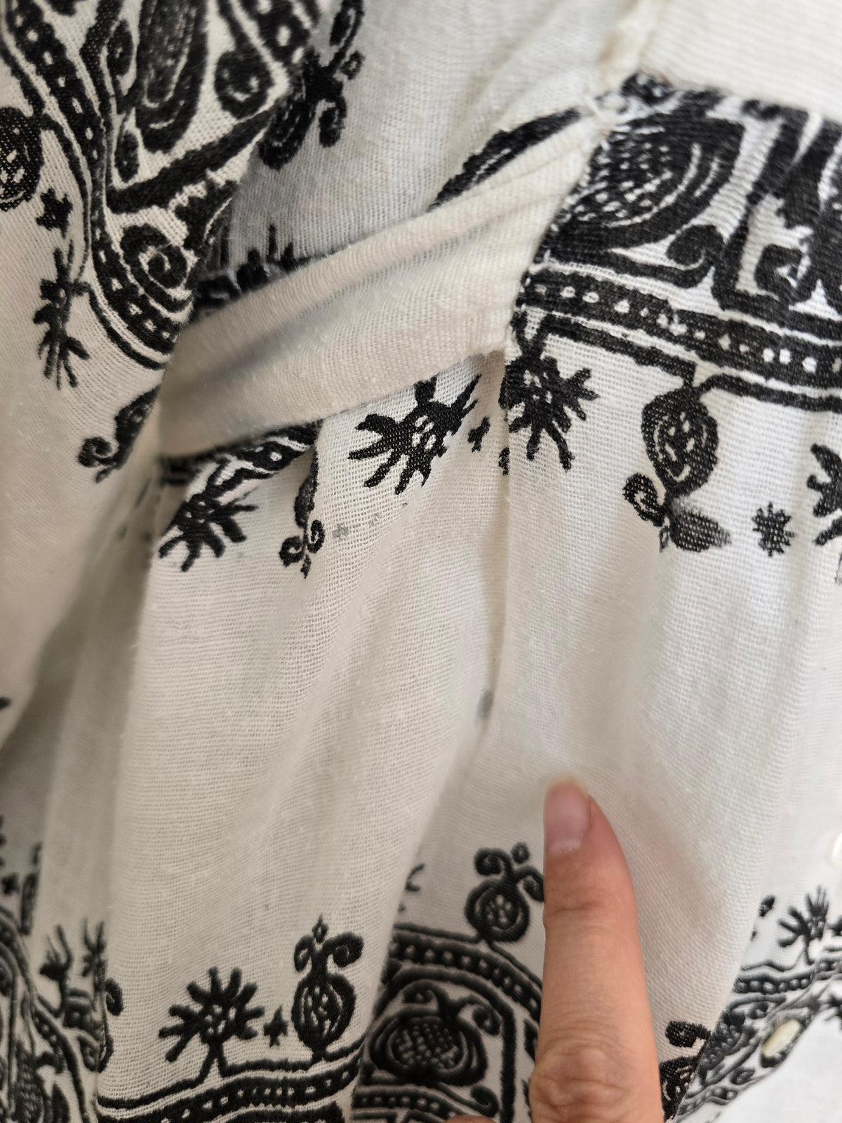 Vintage cotton balloon sleeves tunic