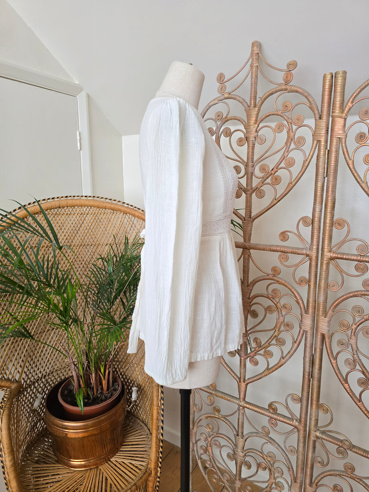 Vintage cheesecloth cotton blouse