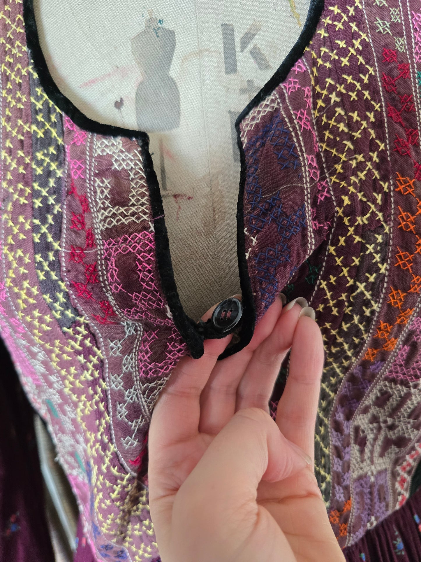 Vintage embroidered dress