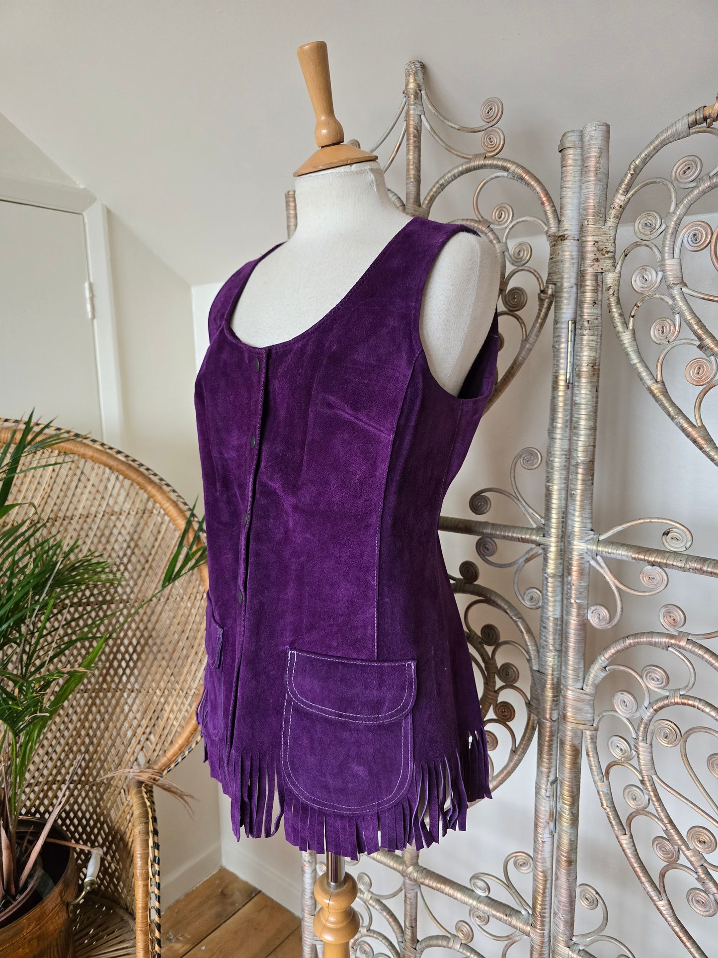 Vintage suede tunic