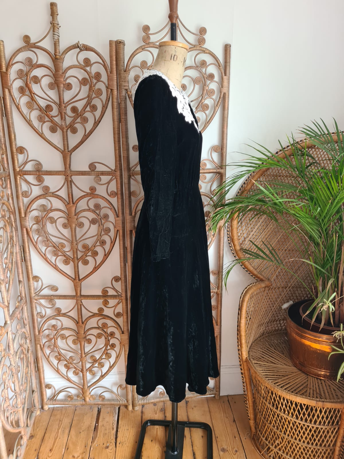 Vintage Donna Morgan for NSP velvet dress XS