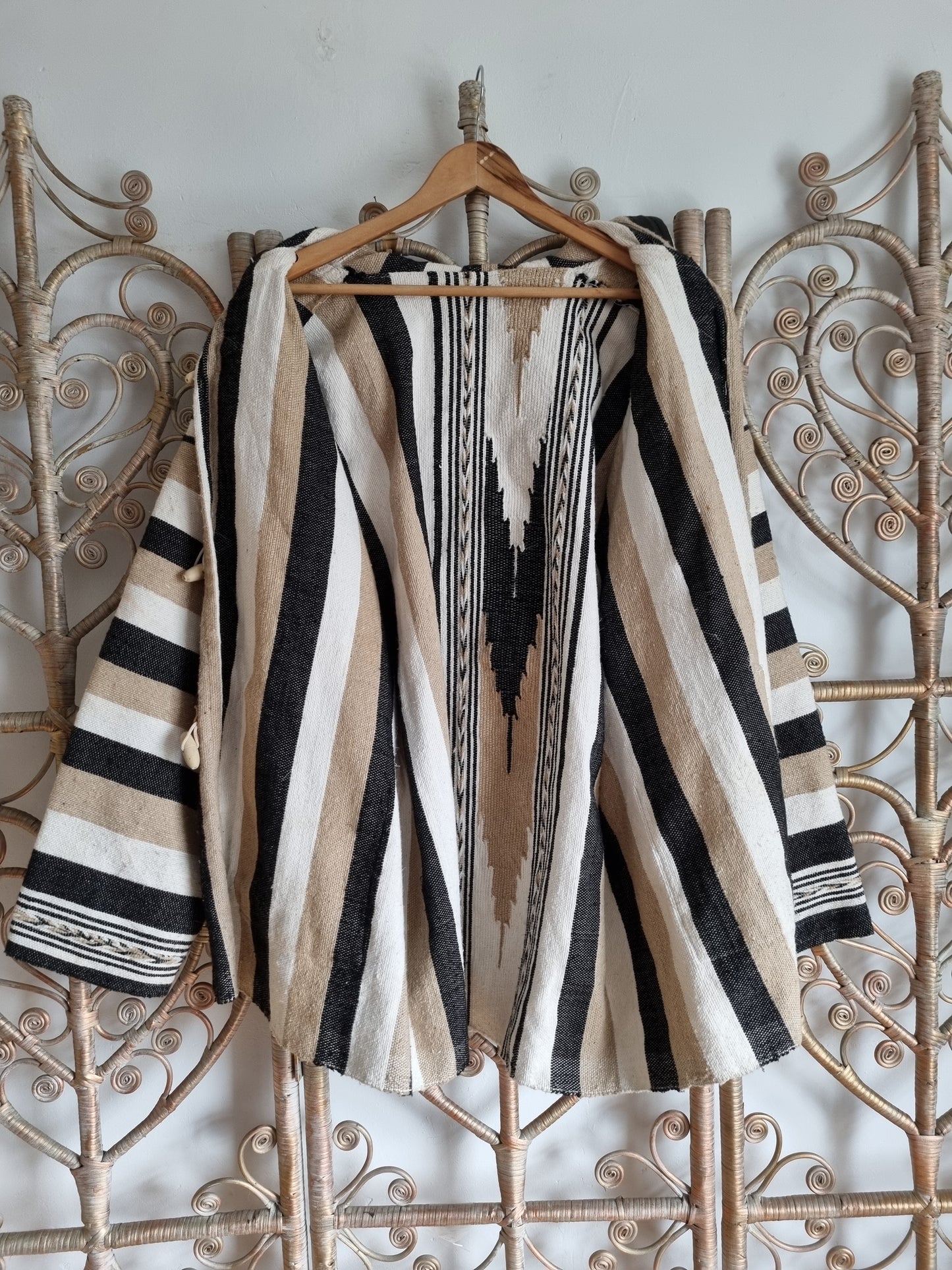 Vintage Aztec print woven coat jacket