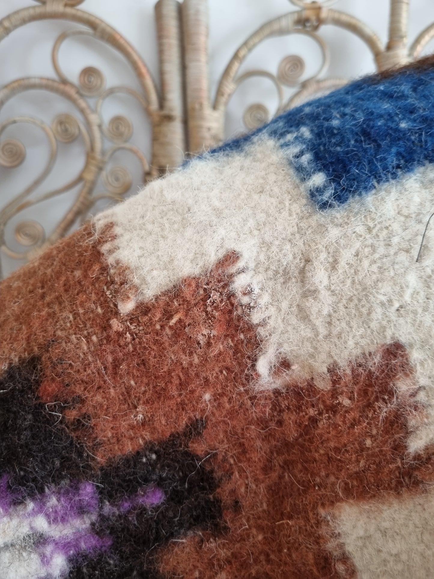 Vintage wool woven Guatemalan poncho