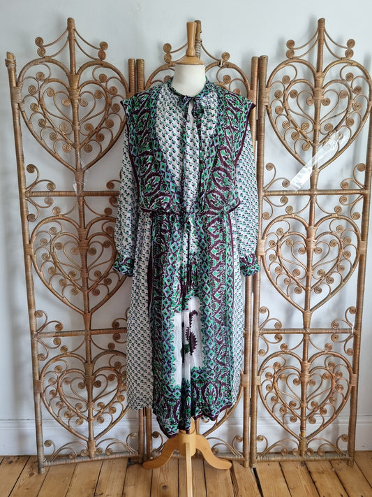 Vintage Indian silk dress L XL