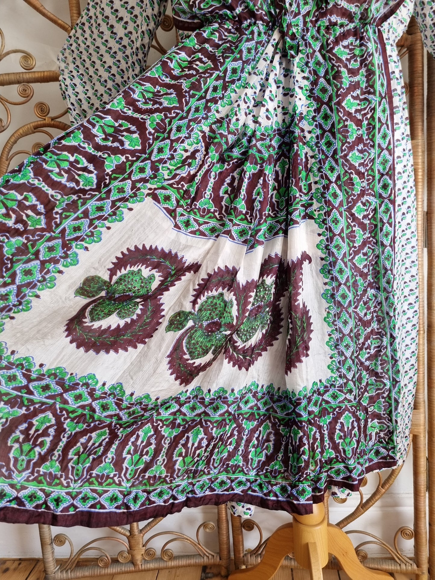 Vintage Indian silk dress L XL